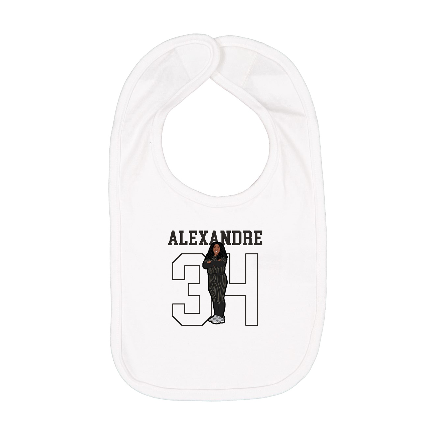 Infant Bib — Shirsey in White