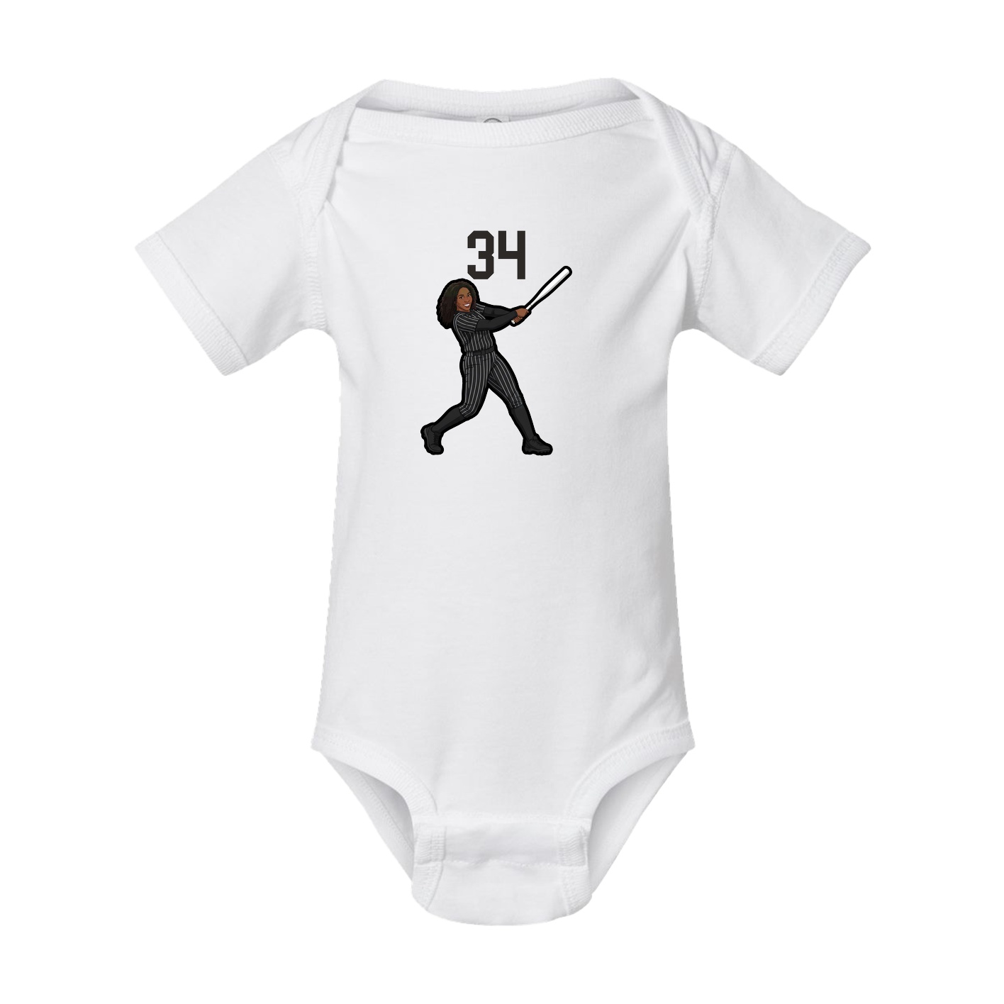 Baby Onesie — Number Top in White