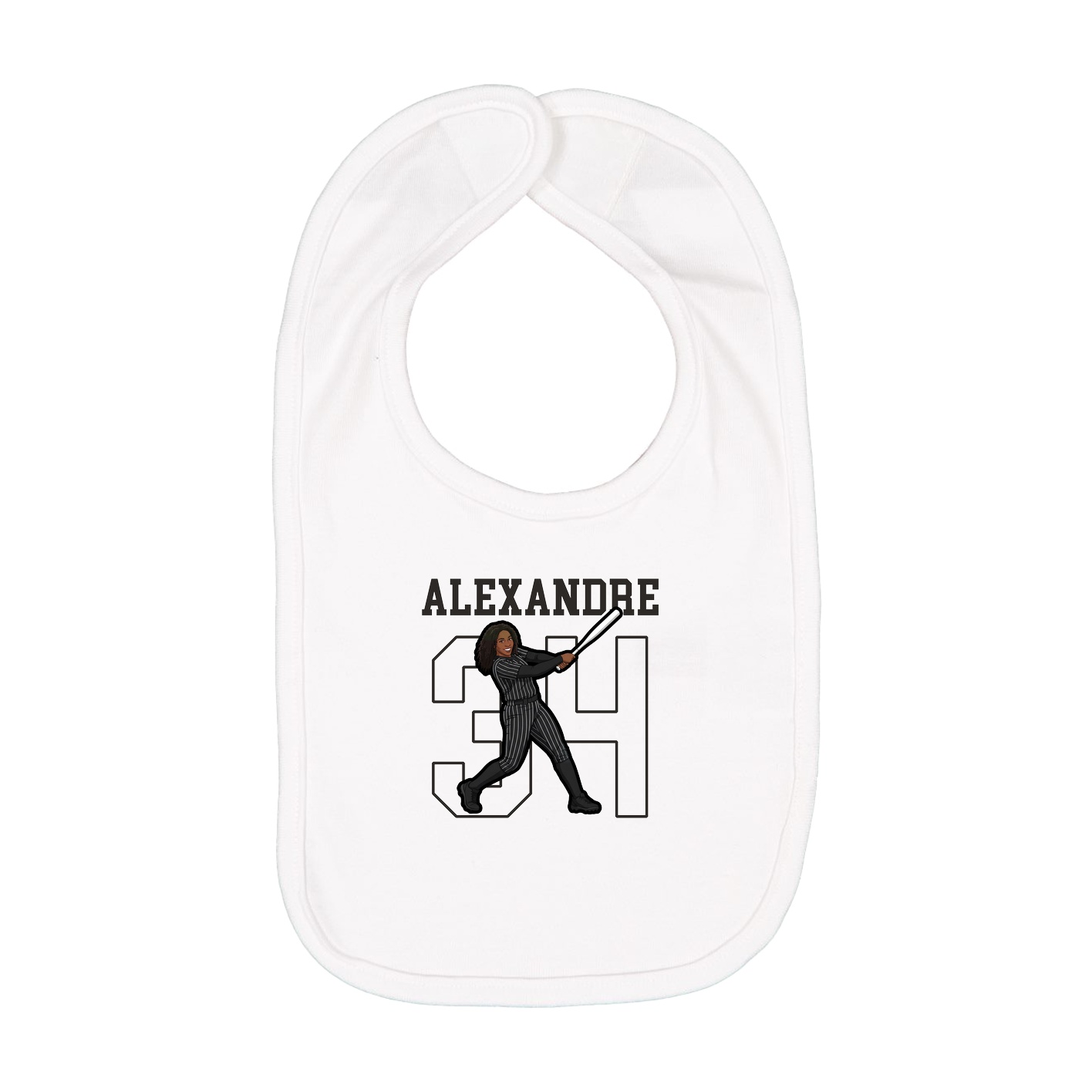 Infant Bib — Shirsey in White