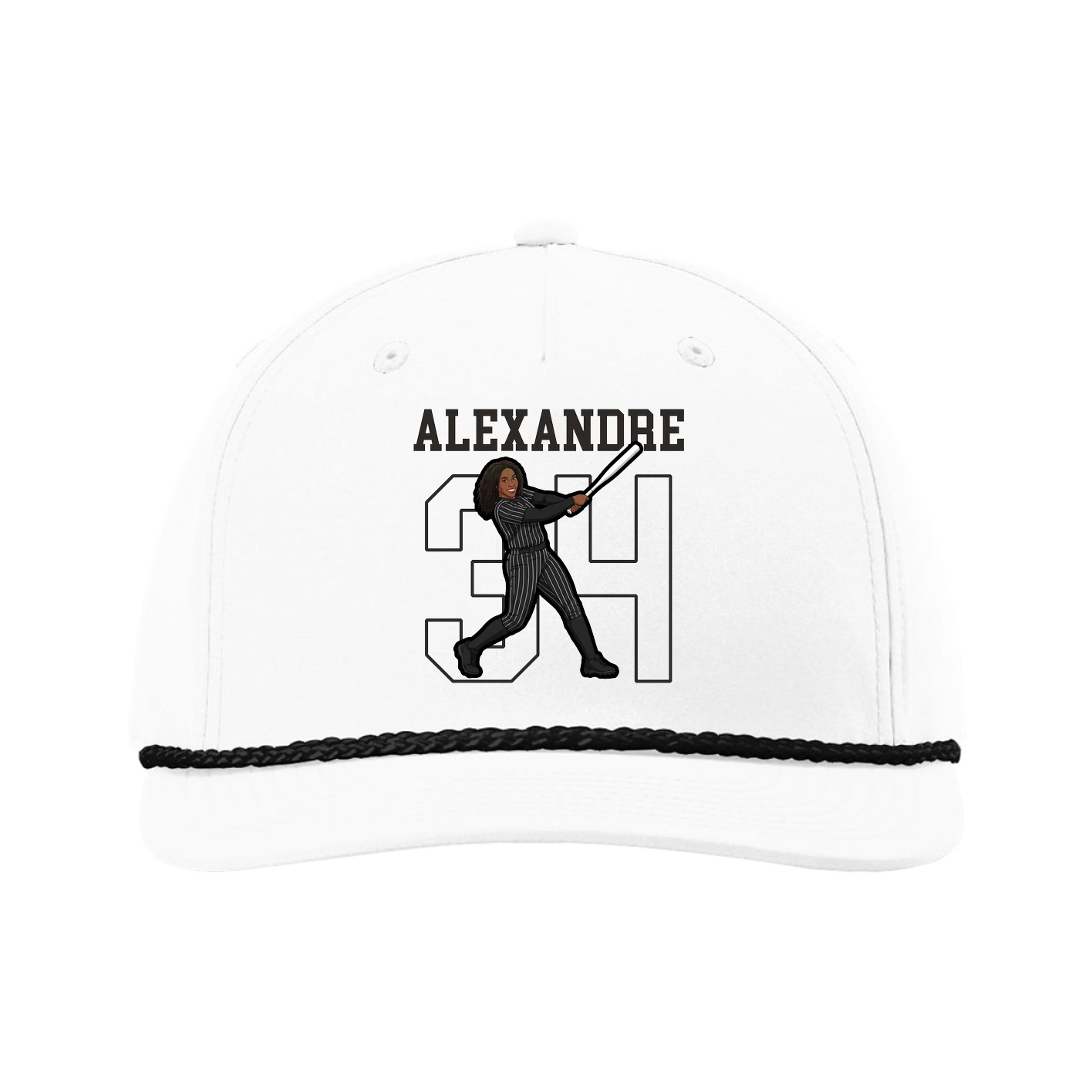 Five-Panel Classic Rope Cap — Shirsey in White