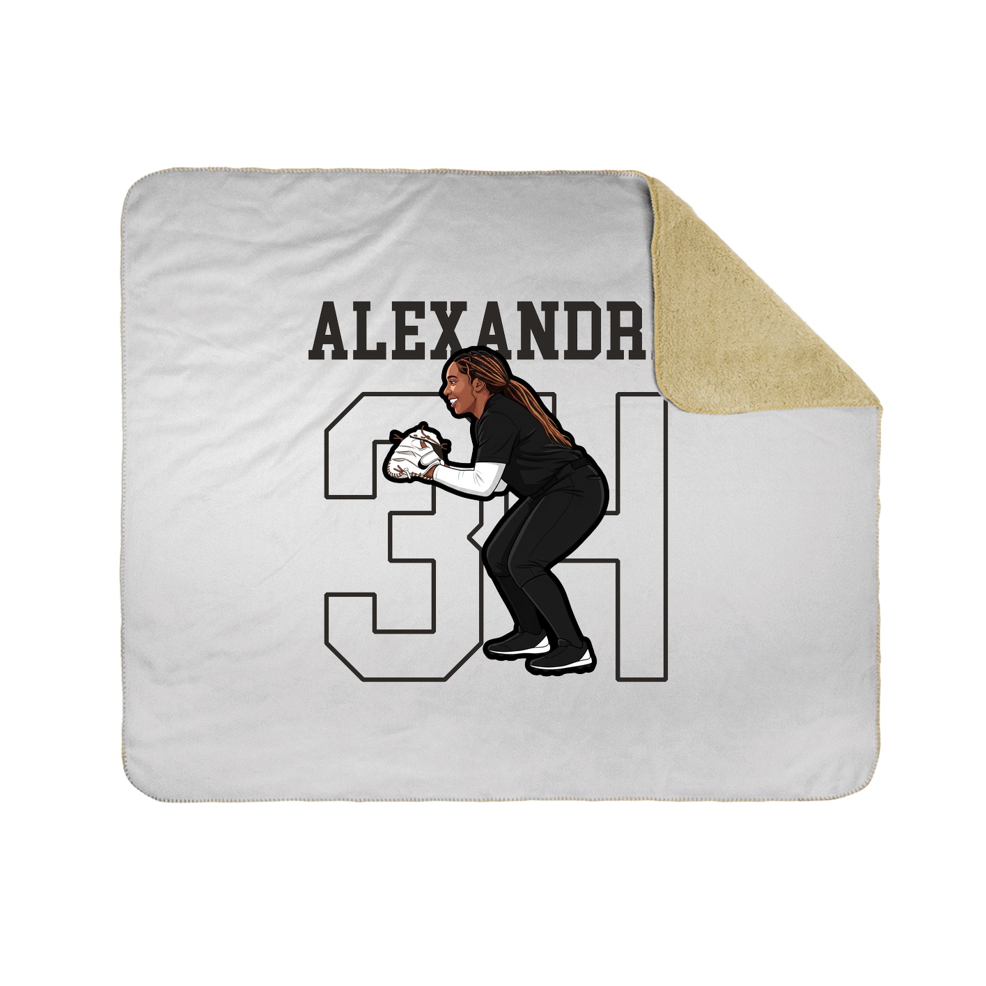 Throw Blanket — Shirsey in White