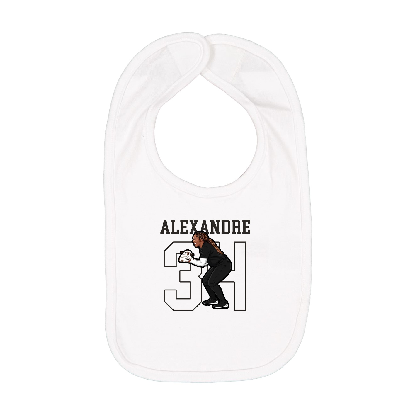 Infant Bib — Shirsey in White