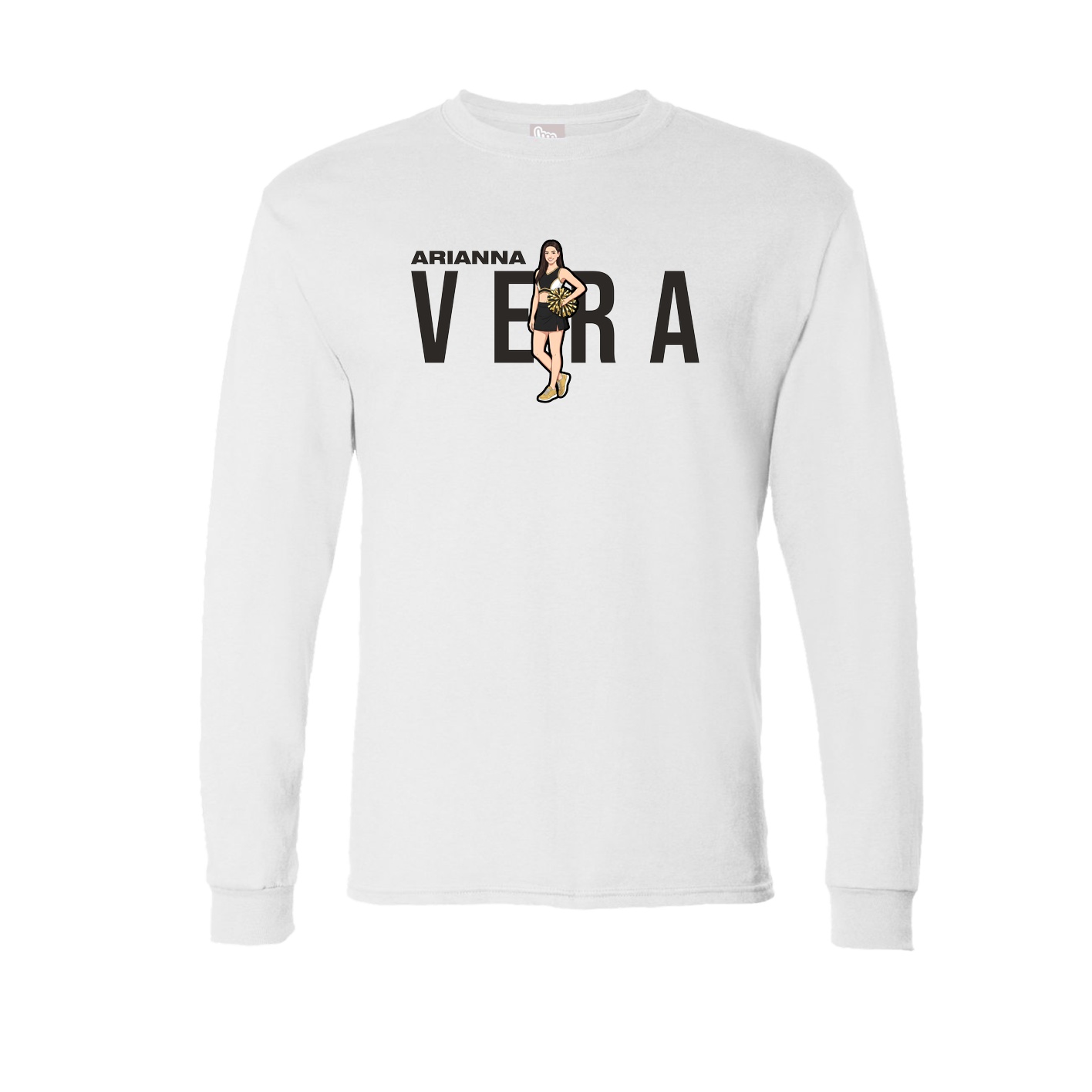 Long Sleeve Tee — Player Name in White