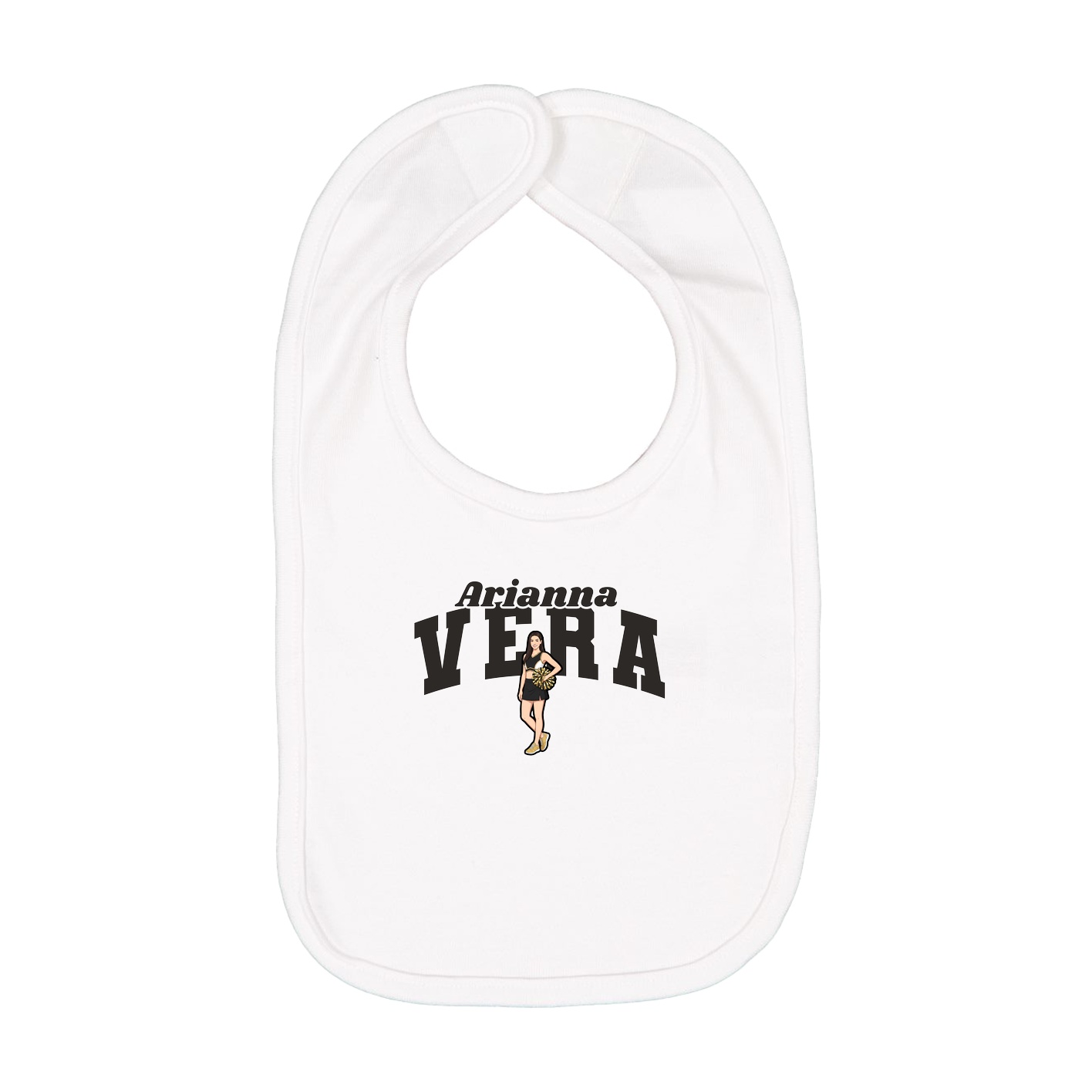 Infant Bib — Signature Arch in White