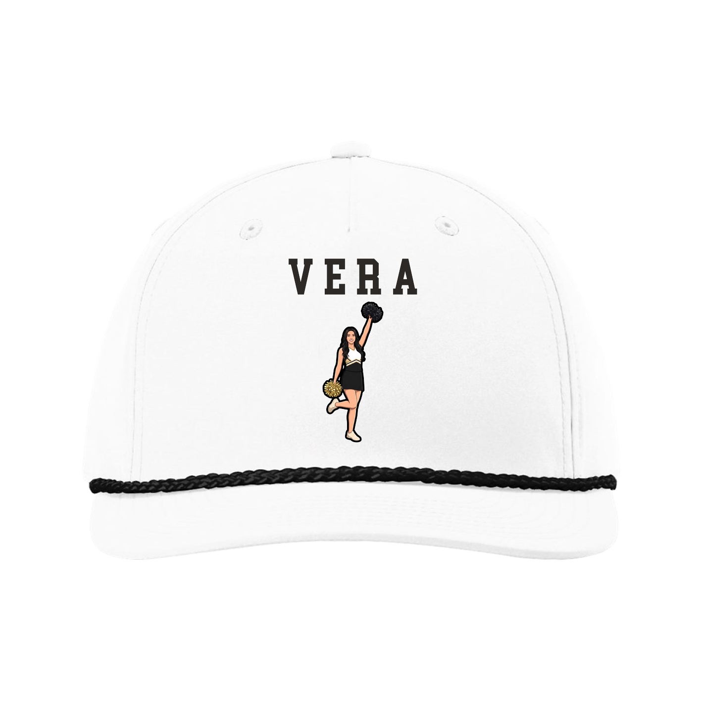 Five-Panel Classic Rope Cap — Shirsey in White