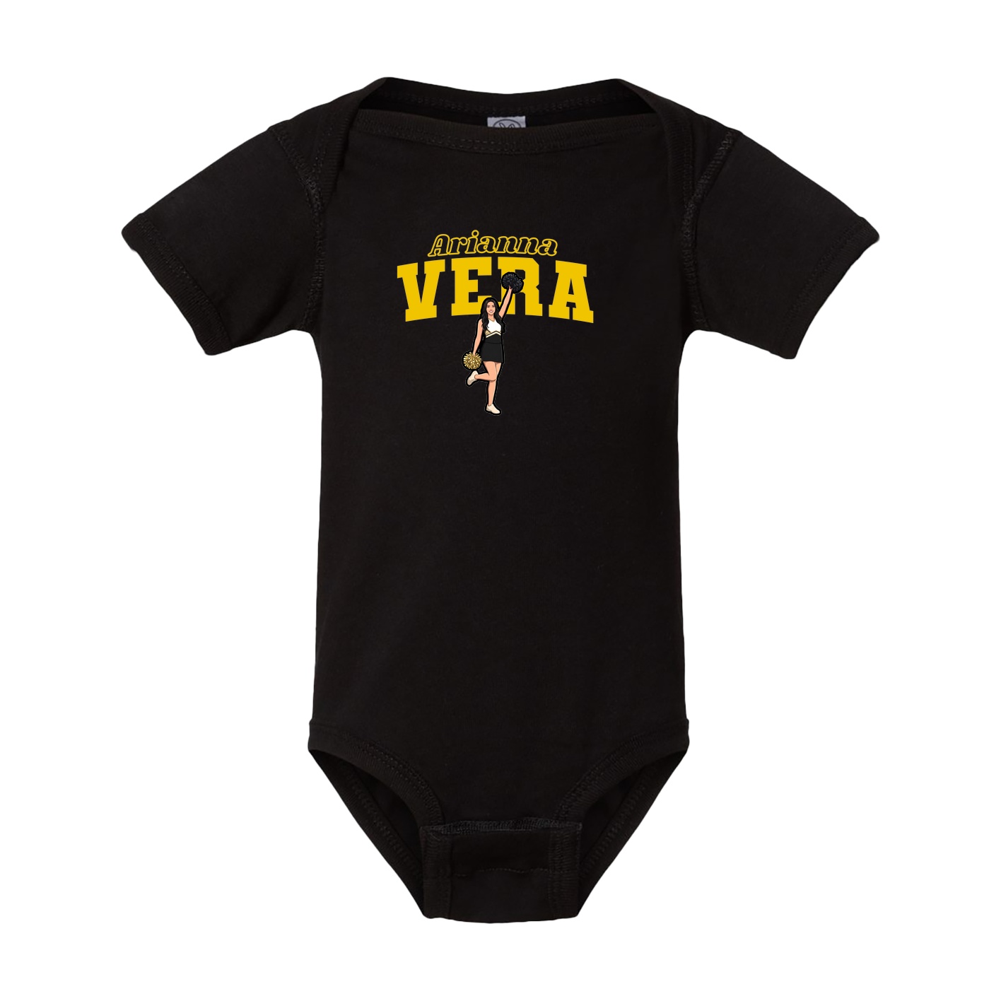 Baby Onesie — Name Arch in Black
