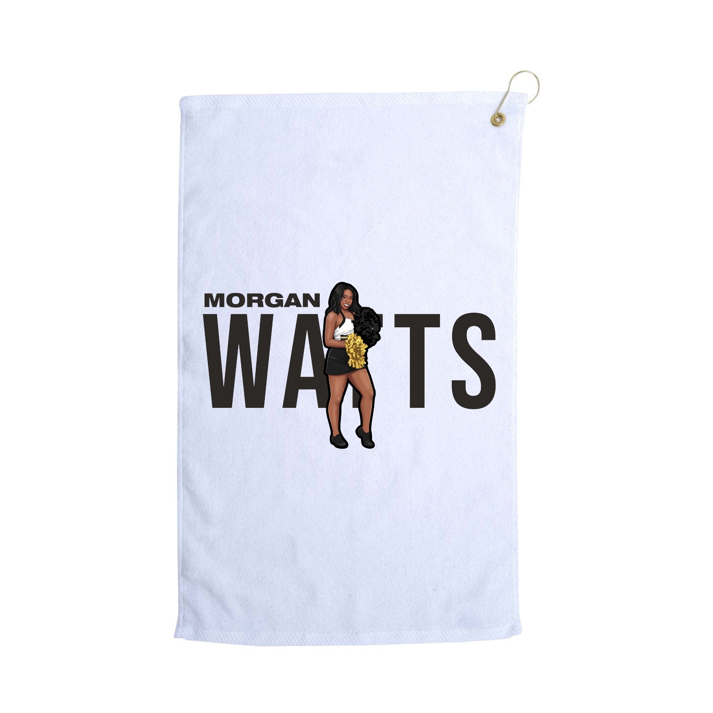 Golf Towel — Player Name in White