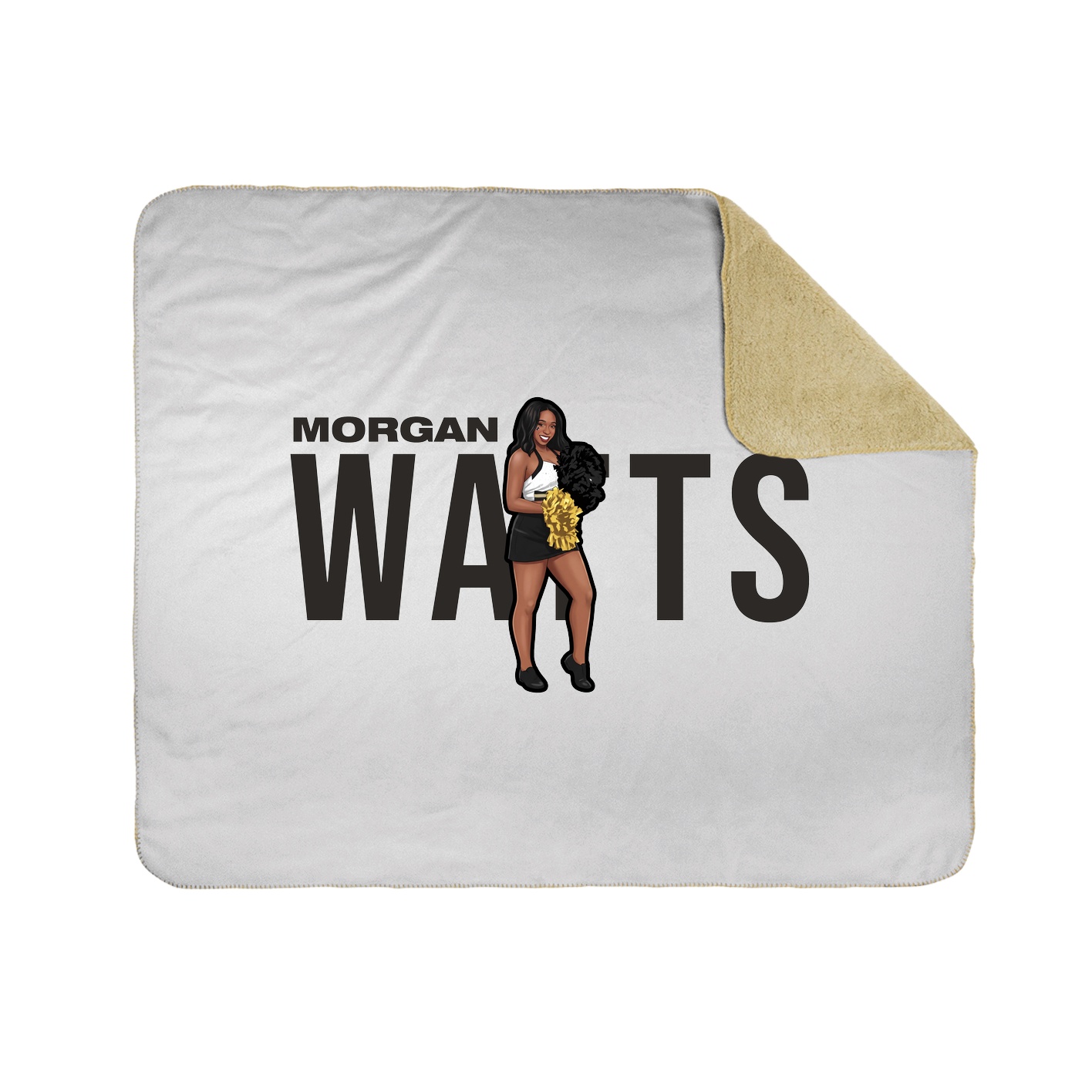 Throw Blanket — Player Name in White