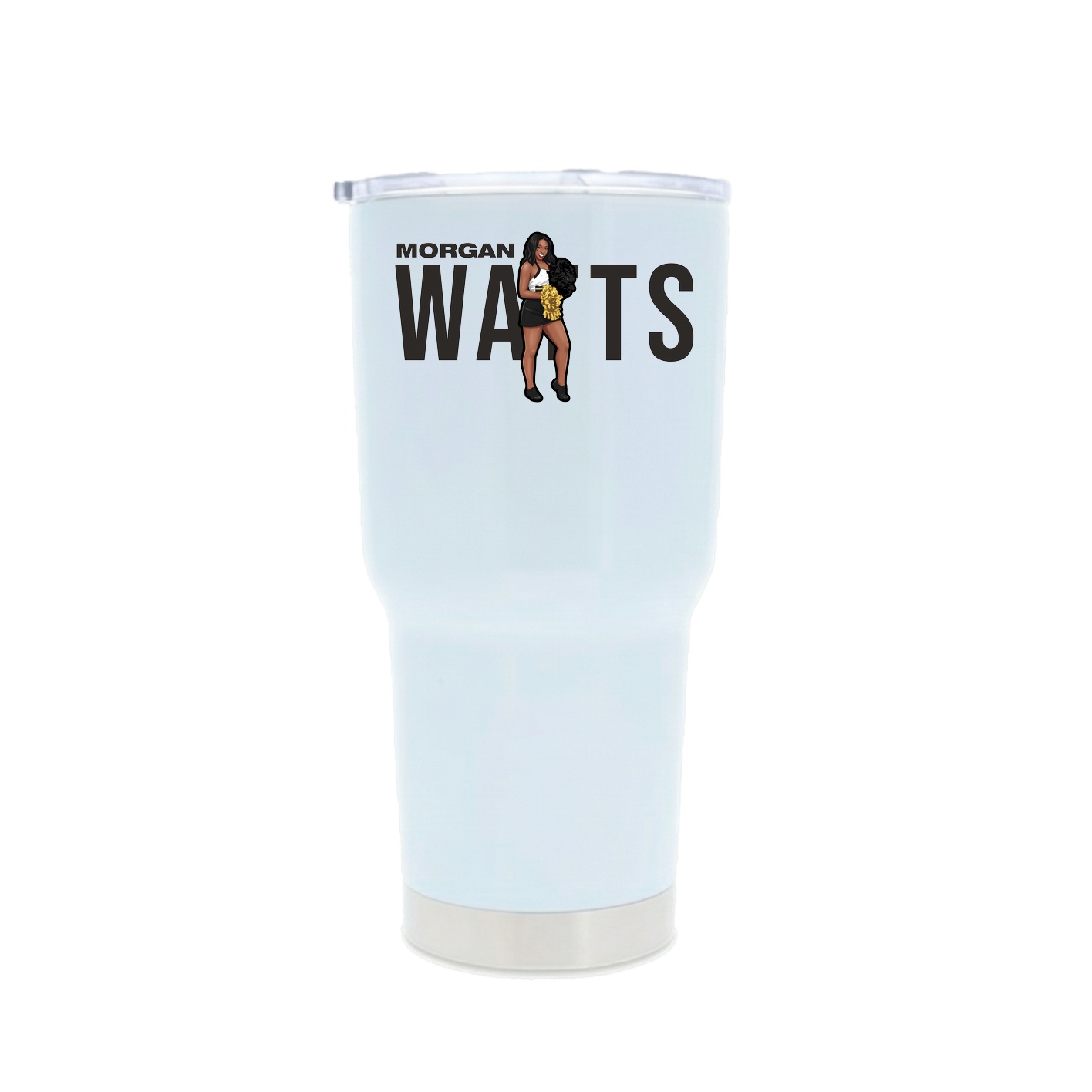 30oz Stainless Steel Tumbler — Player Name in White