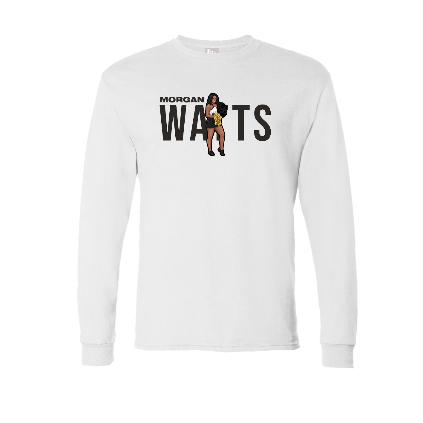 Long Sleeve Tee — Player Name in White