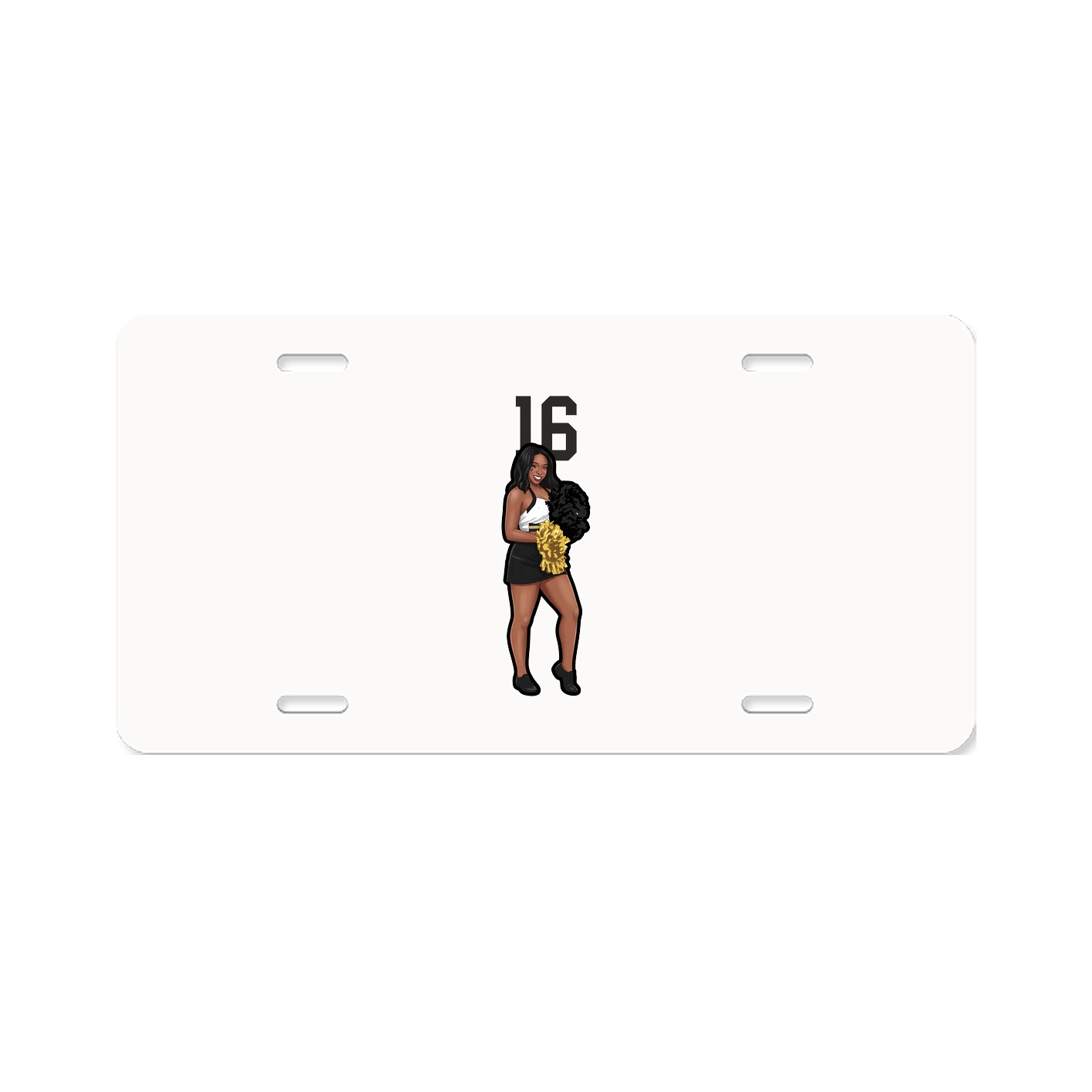 License Plate — Number Top in Classic