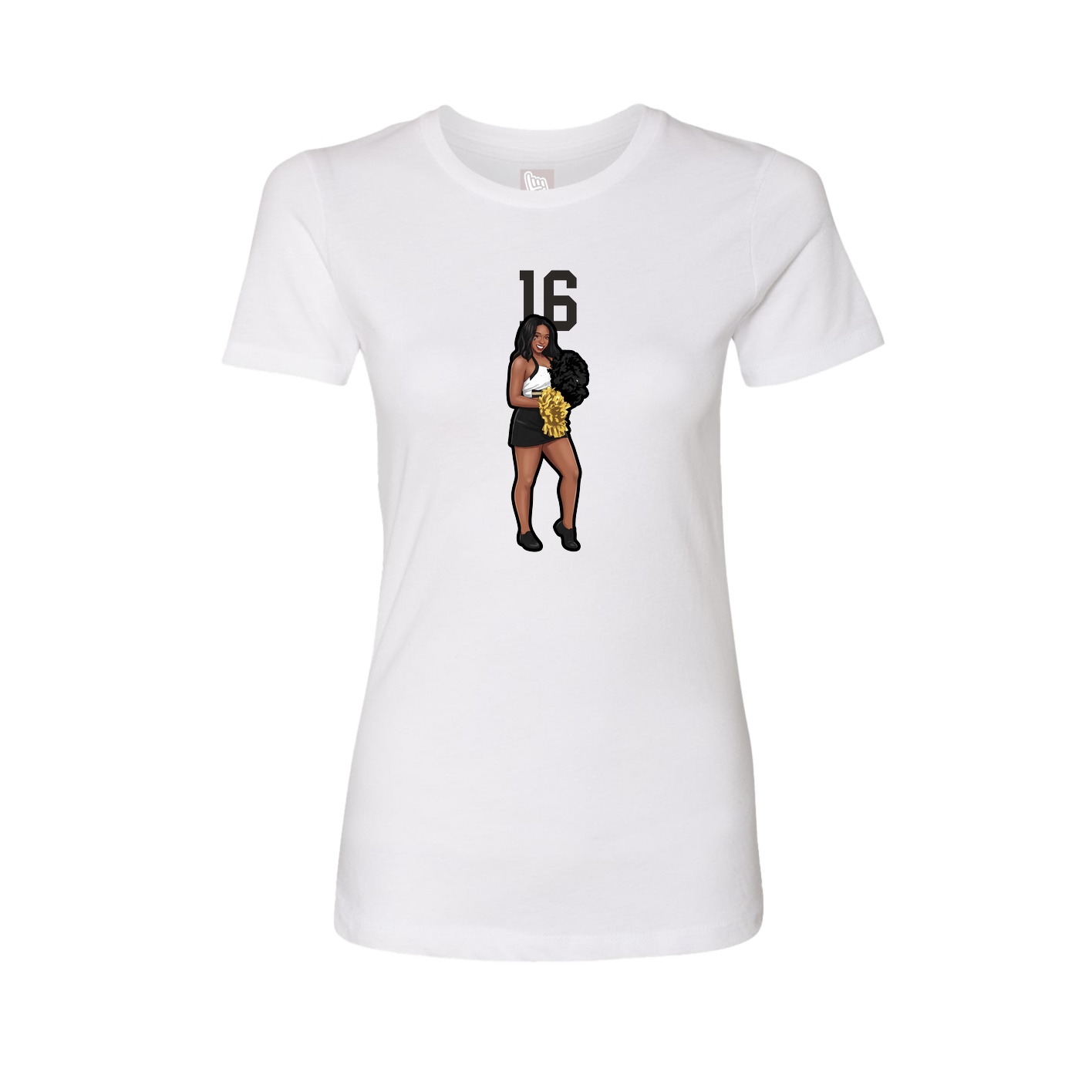 Fitted Women's Tee — Number Top in White