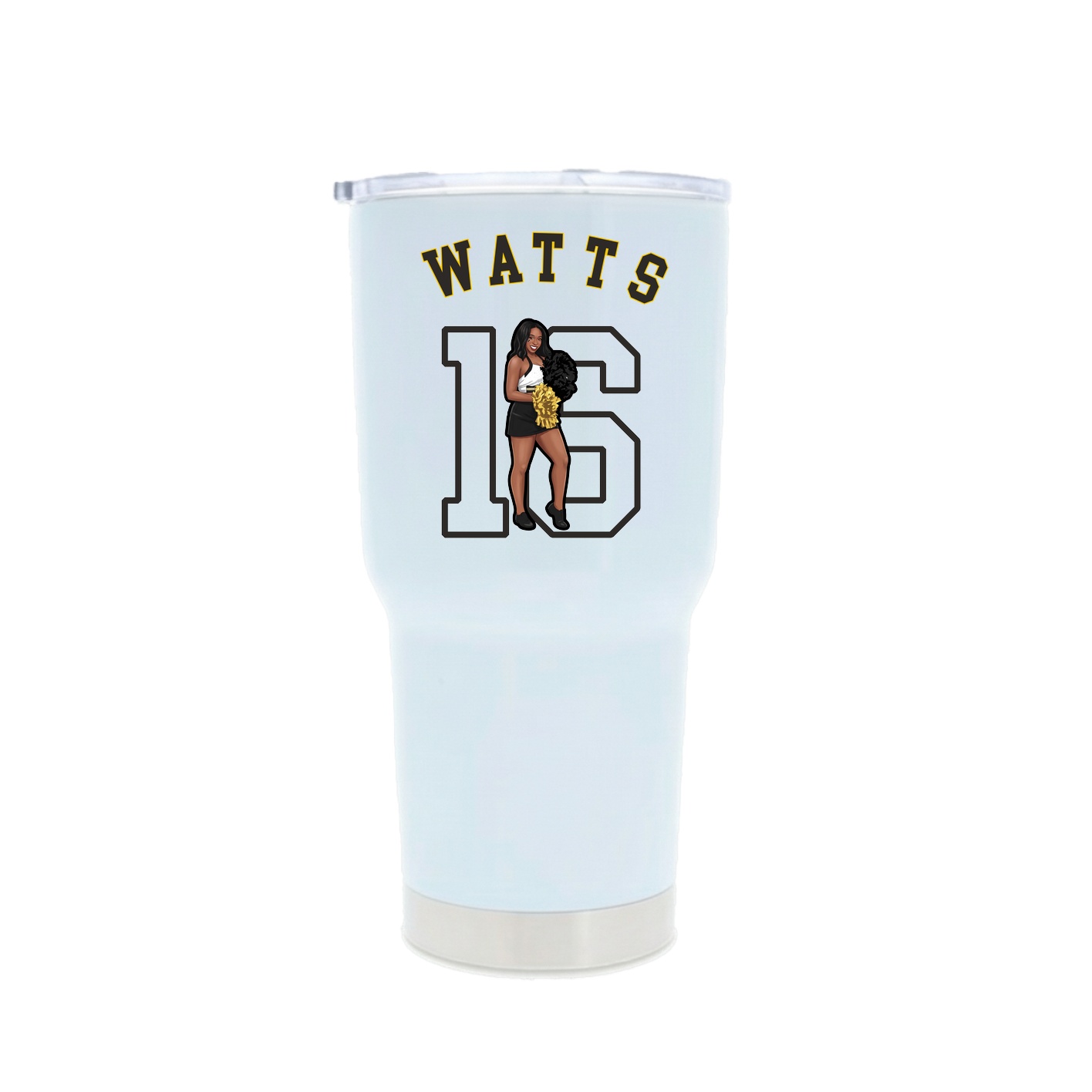 30oz Stainless Steel Tumbler — Shirsey Arch in White