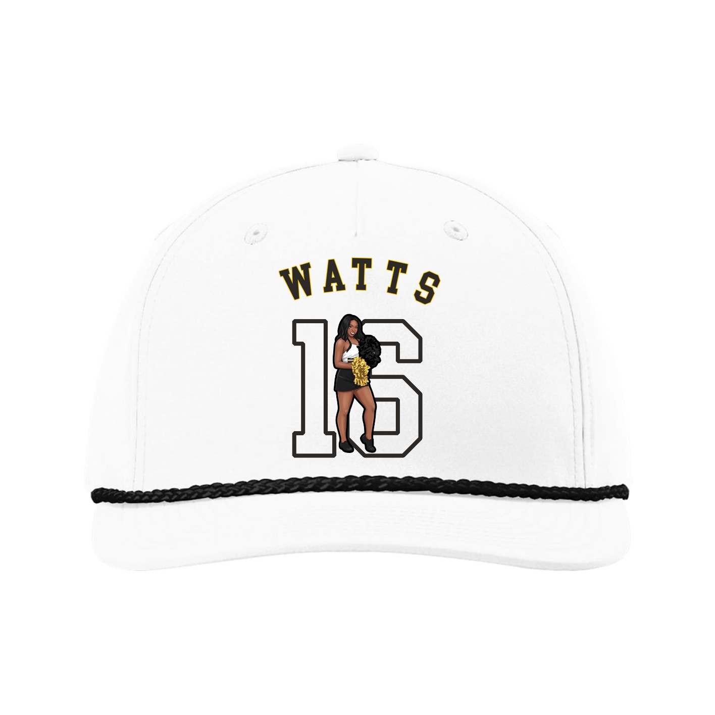 Five-Panel Classic Rope Cap — Shirsey Arch in White