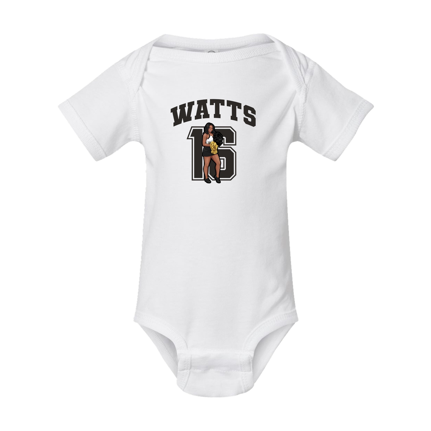 Baby Onesie — Number in White
