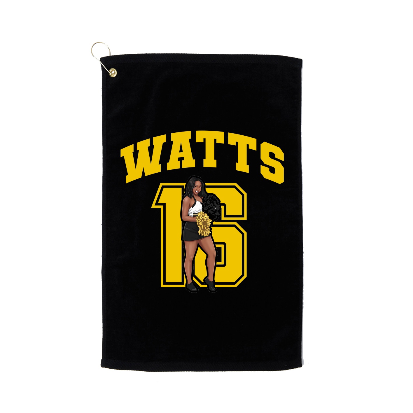 Golf Towel — Number in Black