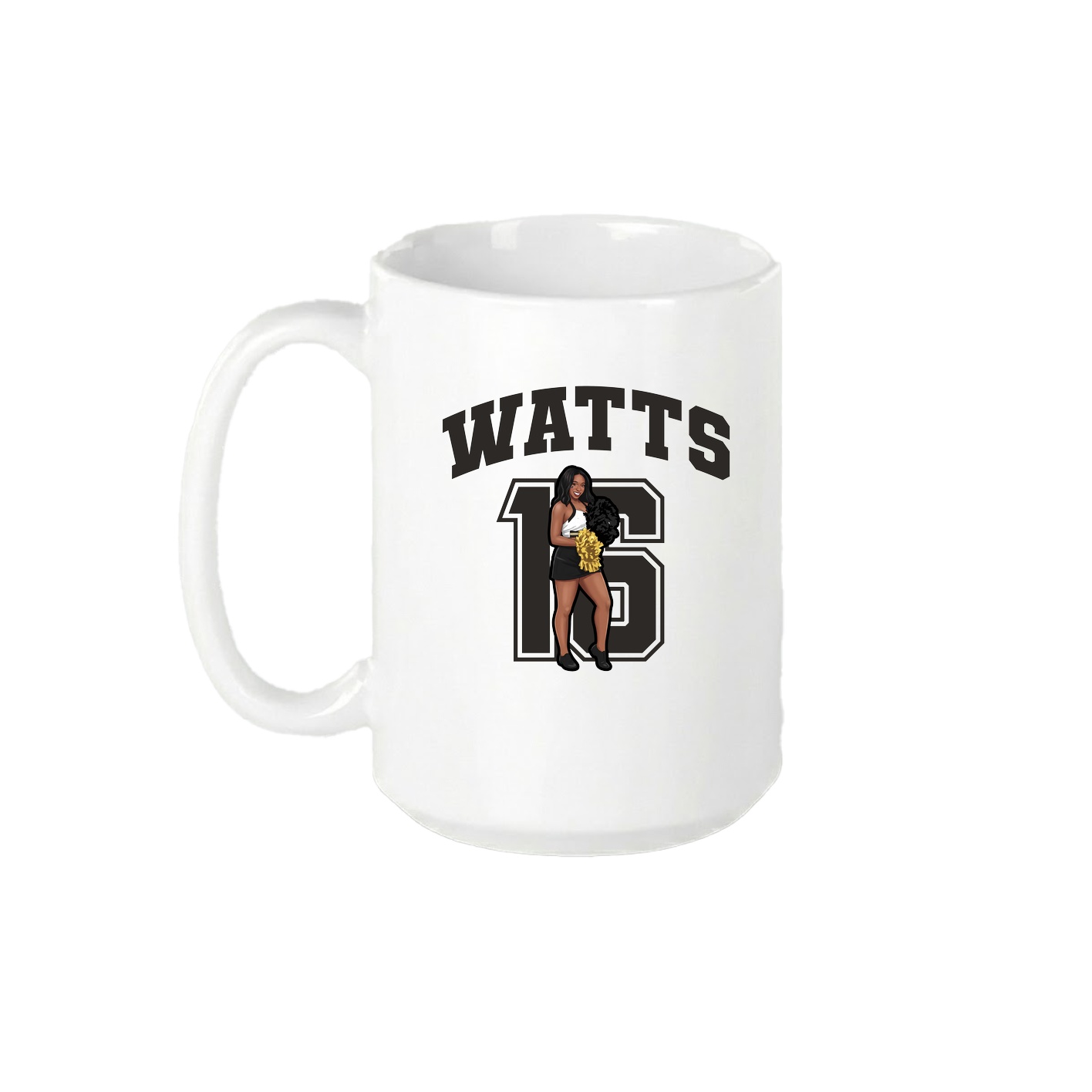15oz Coffee Mug — Number in White