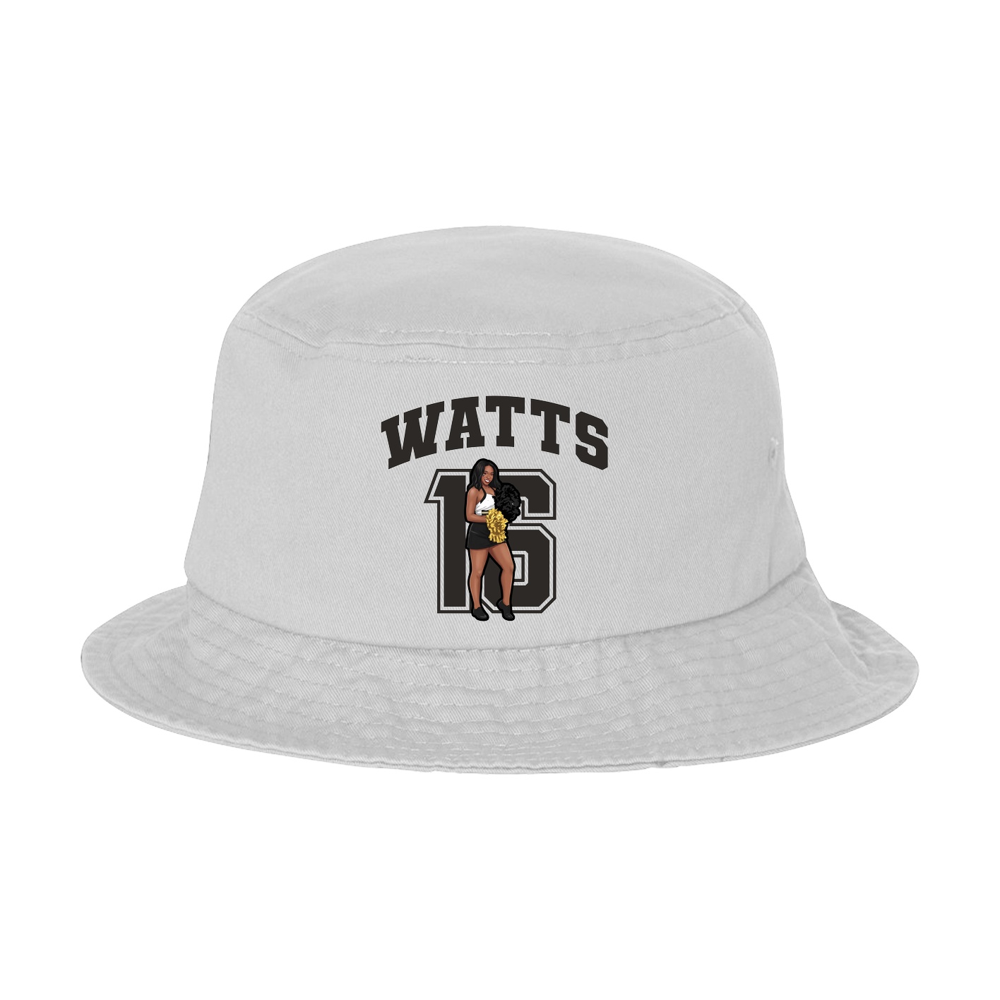 Bucket Cap — Number in White
