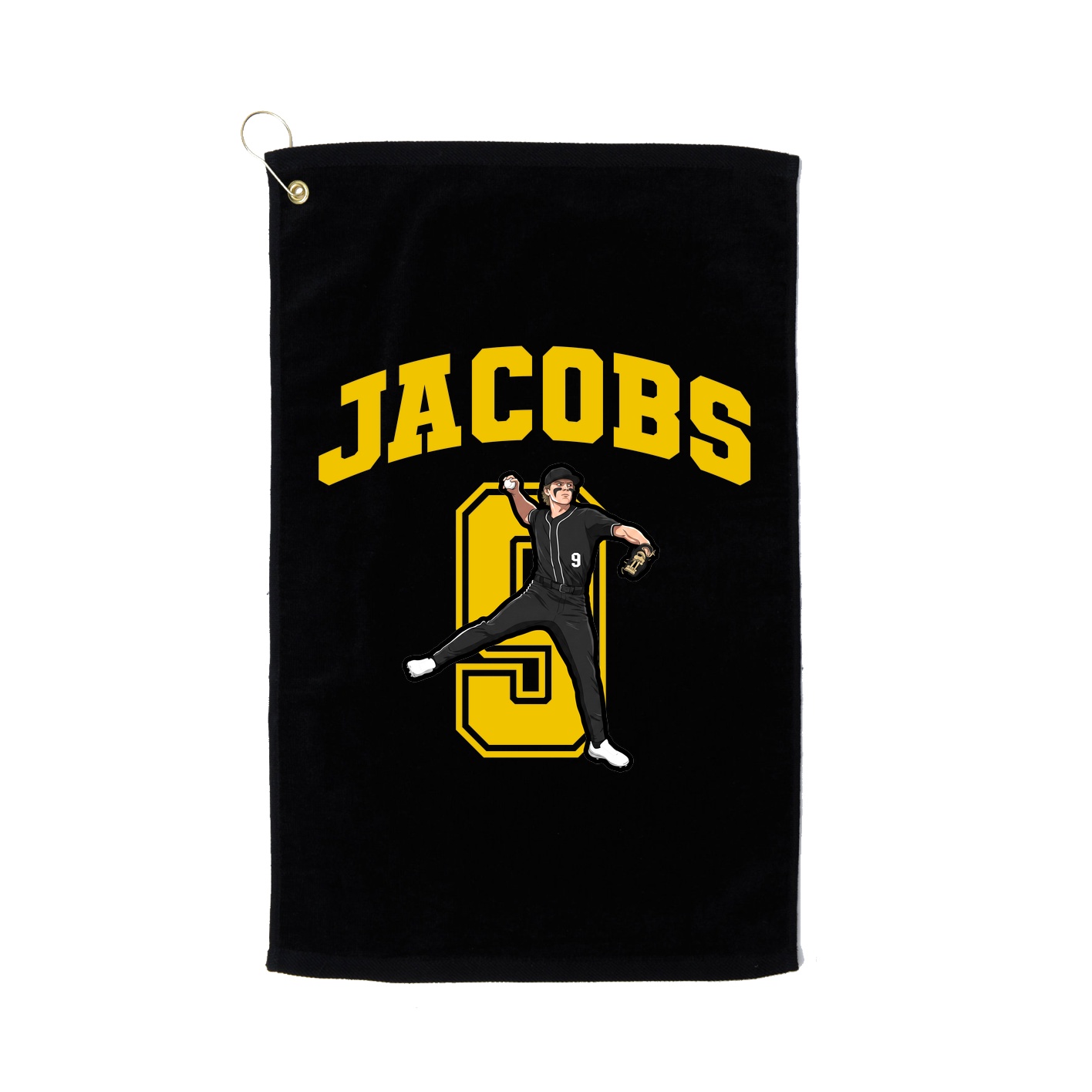 Golf Towel — Number in Black