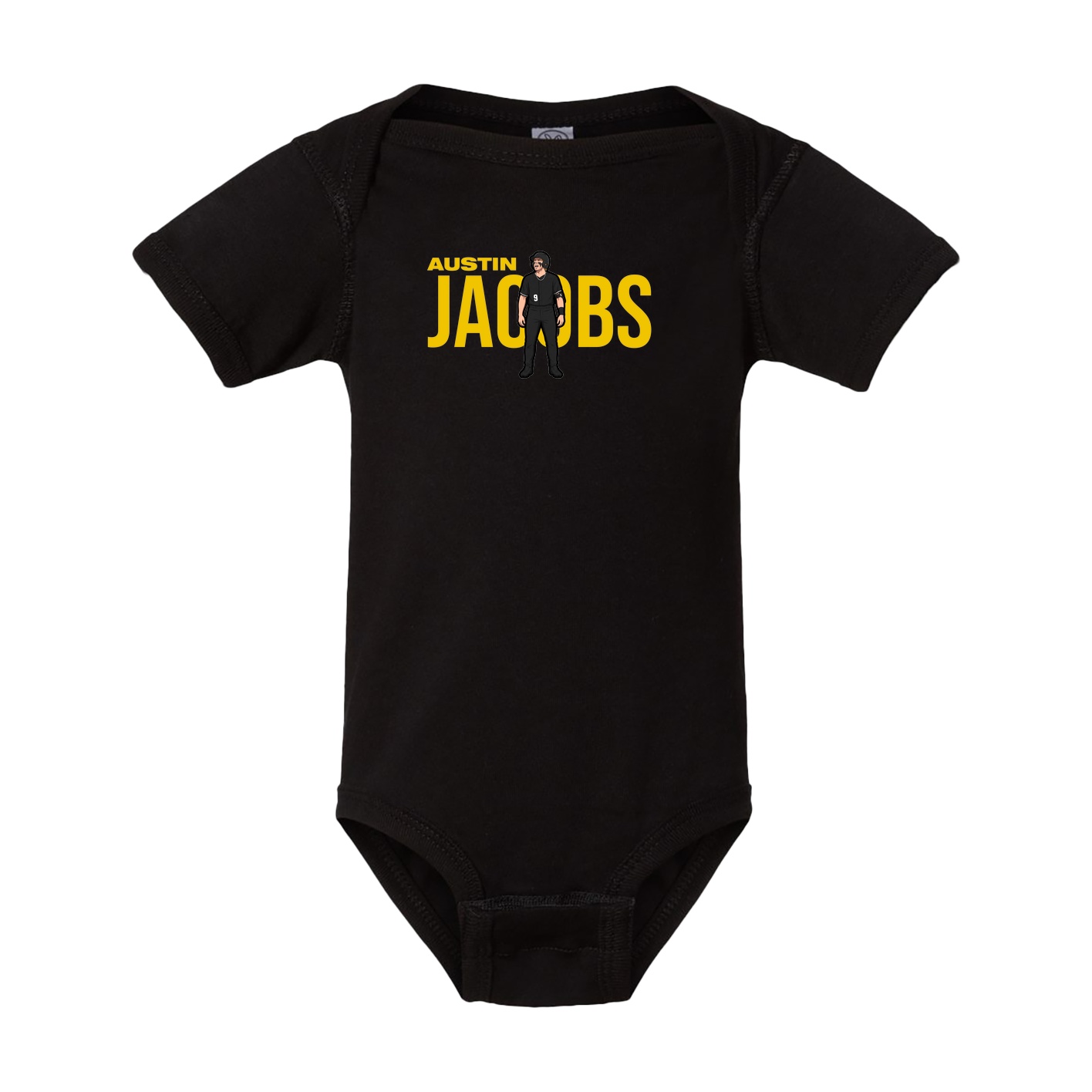 Baby Onesie — Player Name in Black