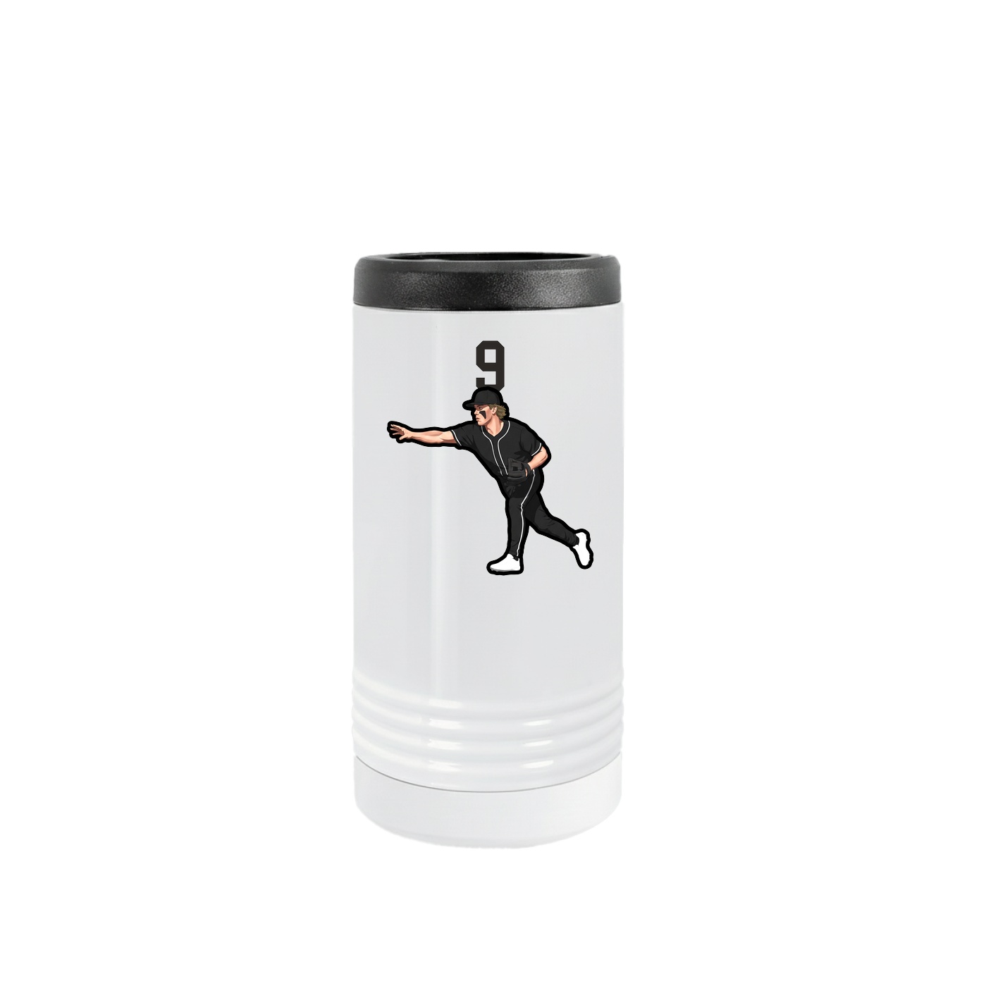 Slim Beverage Holder — Number Top in White