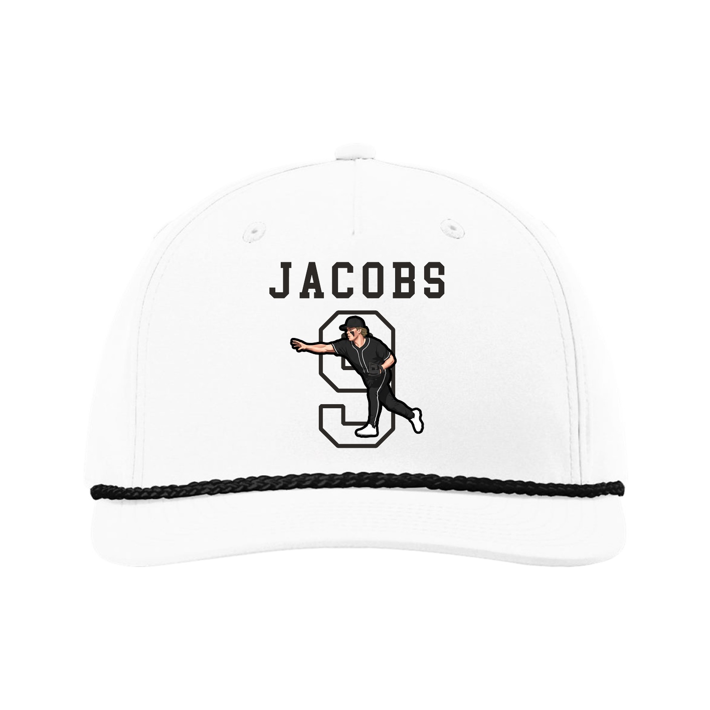 Five-Panel Classic Rope Cap — Shirsey in White