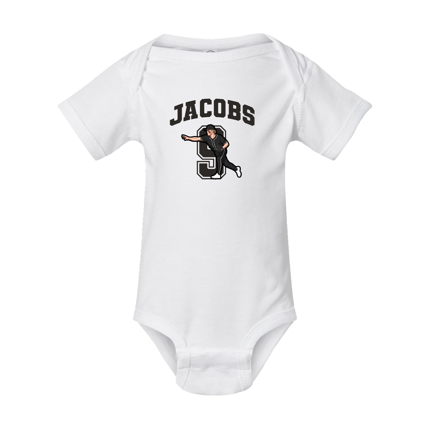 Baby Onesie — Number in White