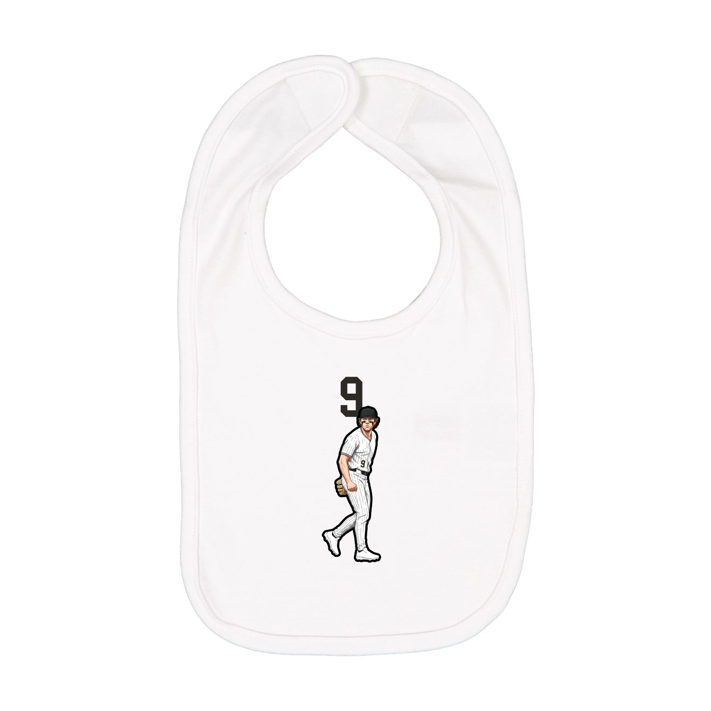 Infant Bib — Number Top in White