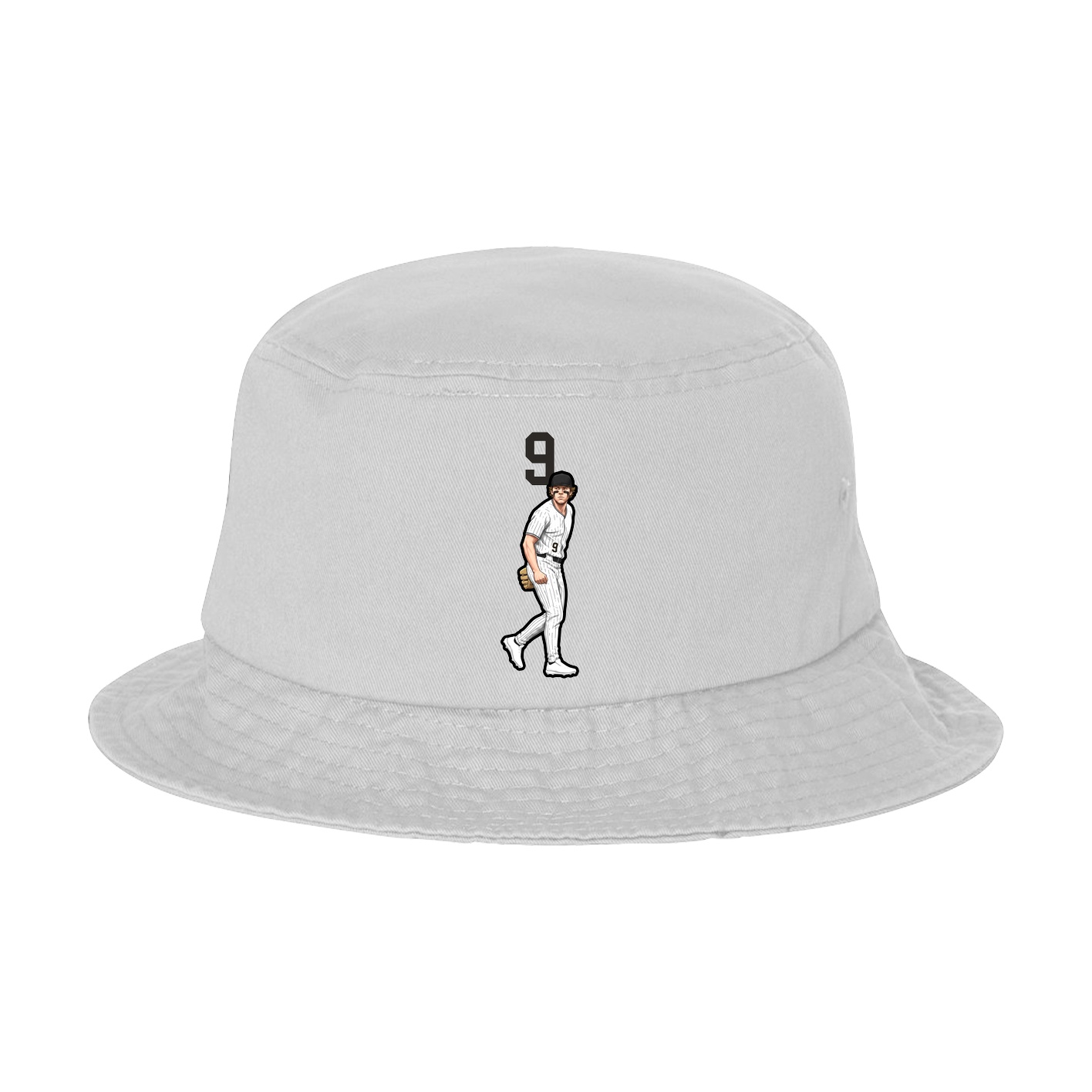 Bucket Cap — Number Top in White