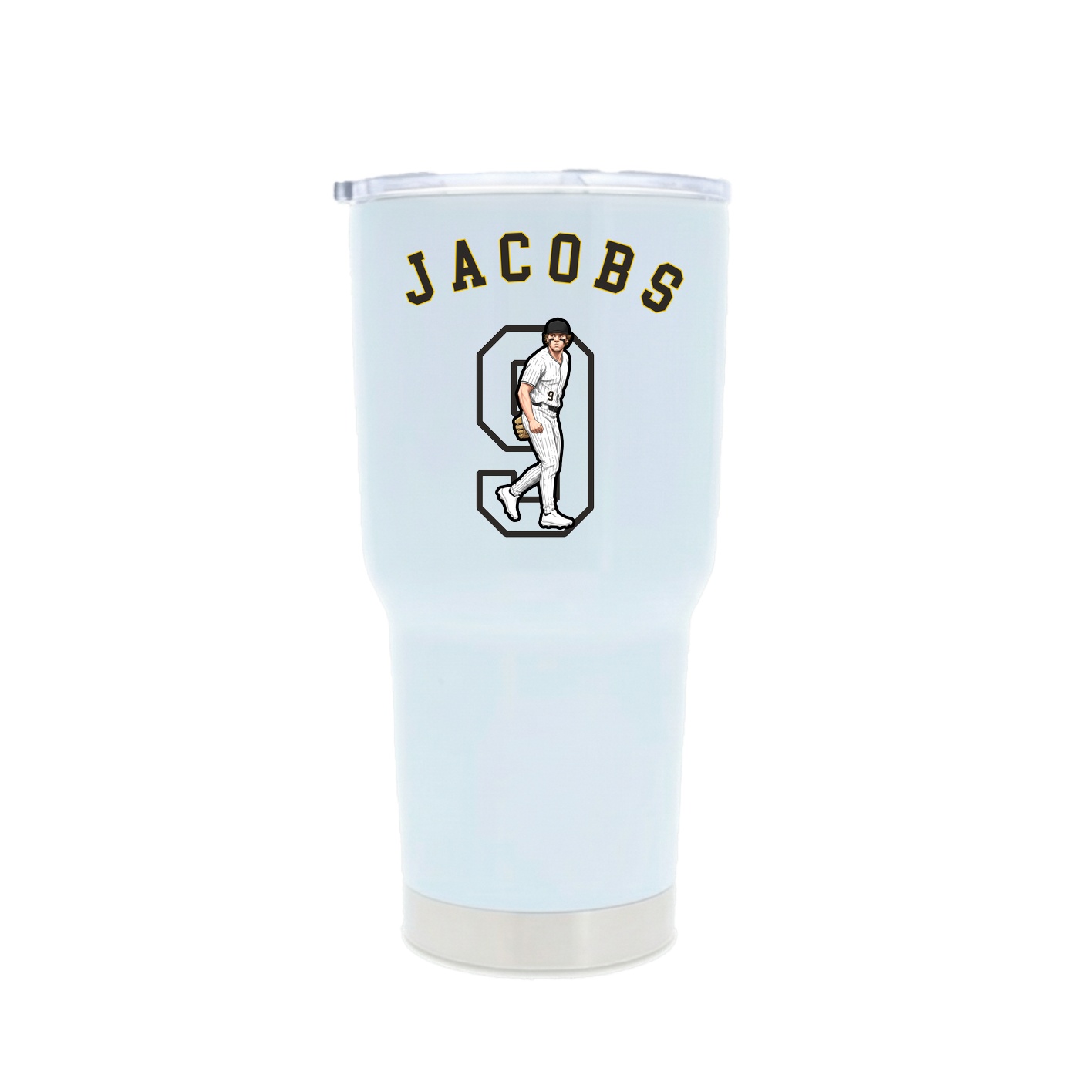 30oz Stainless Steel Tumbler — Shirsey Arch in White