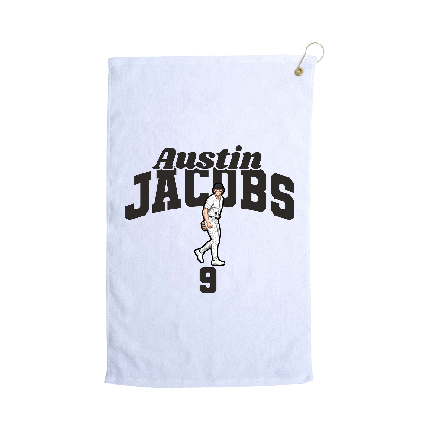 Golf Towel — Signature Arch in White