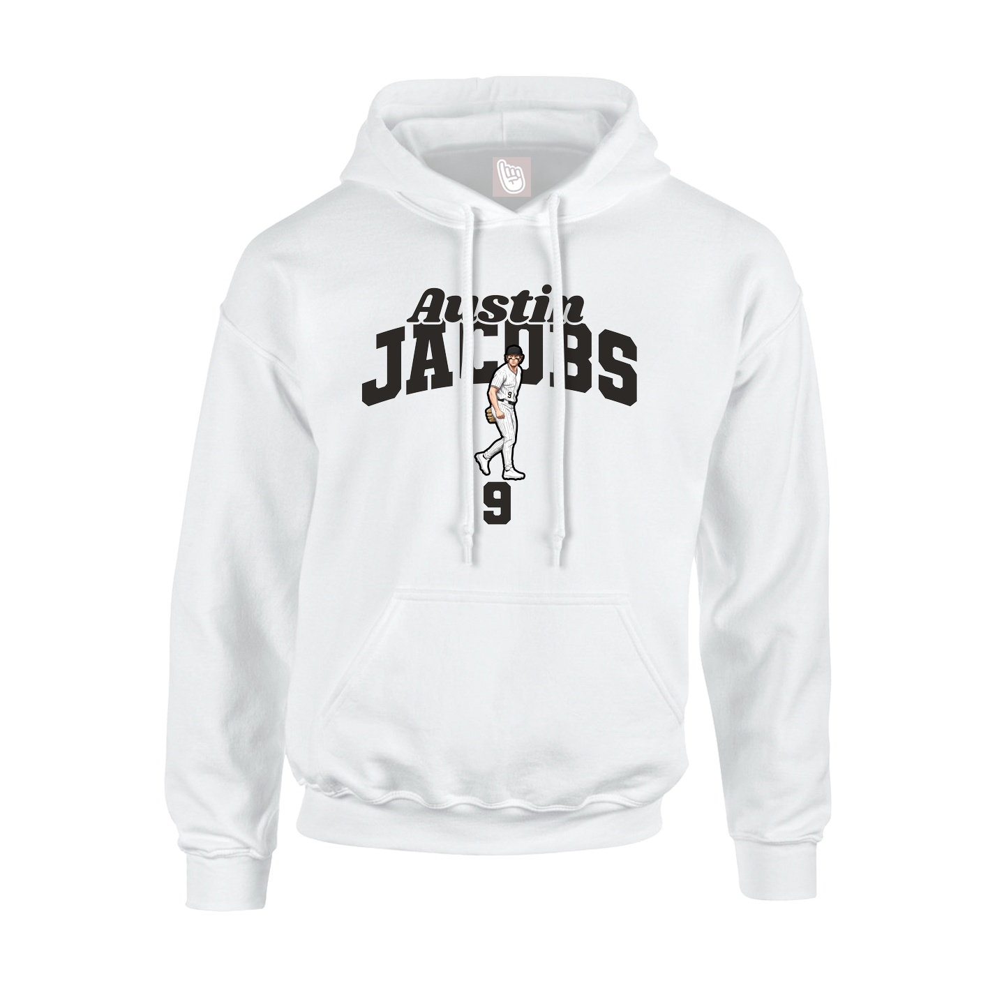Youth Hoodie — Signature Arch in White