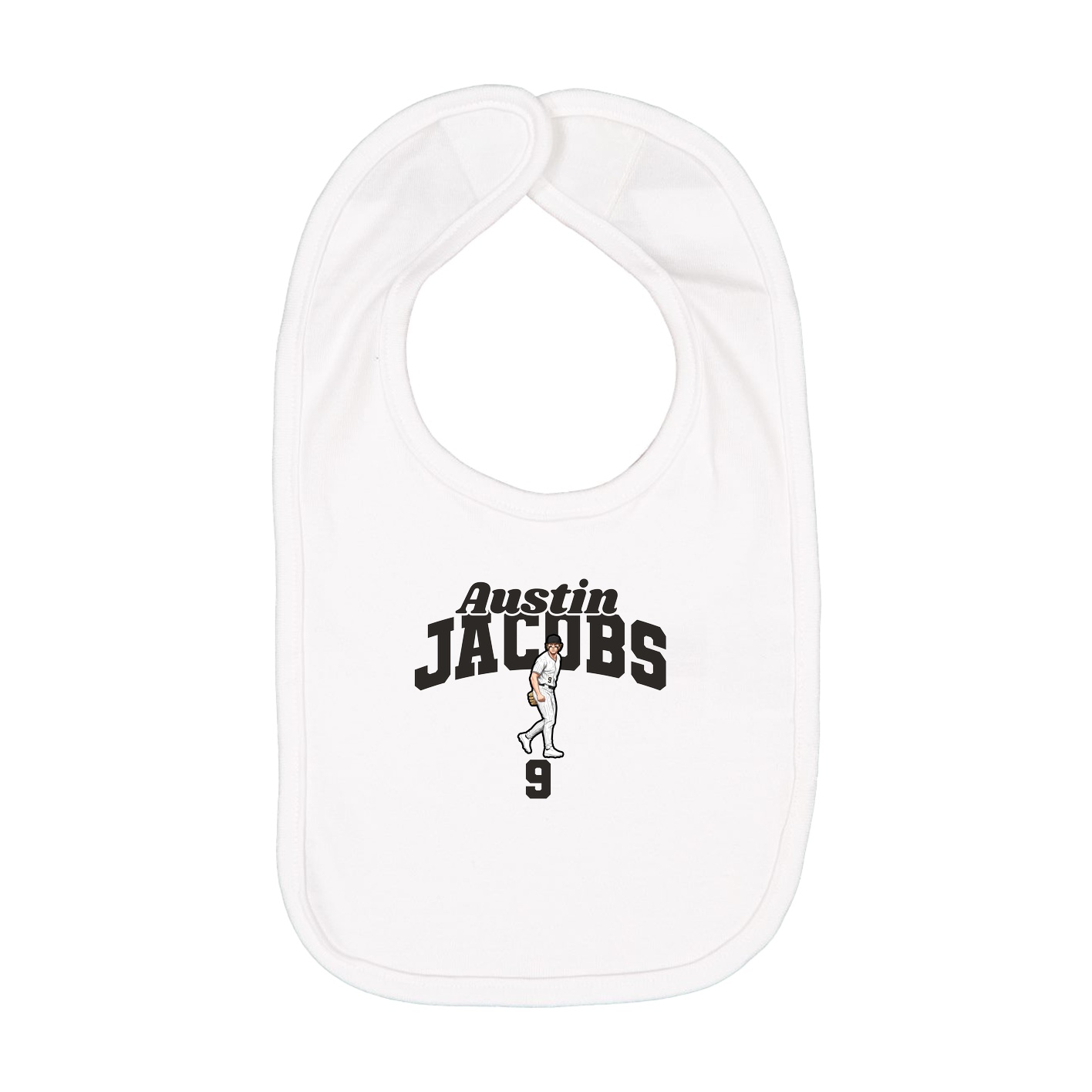 Infant Bib — Signature Arch in White