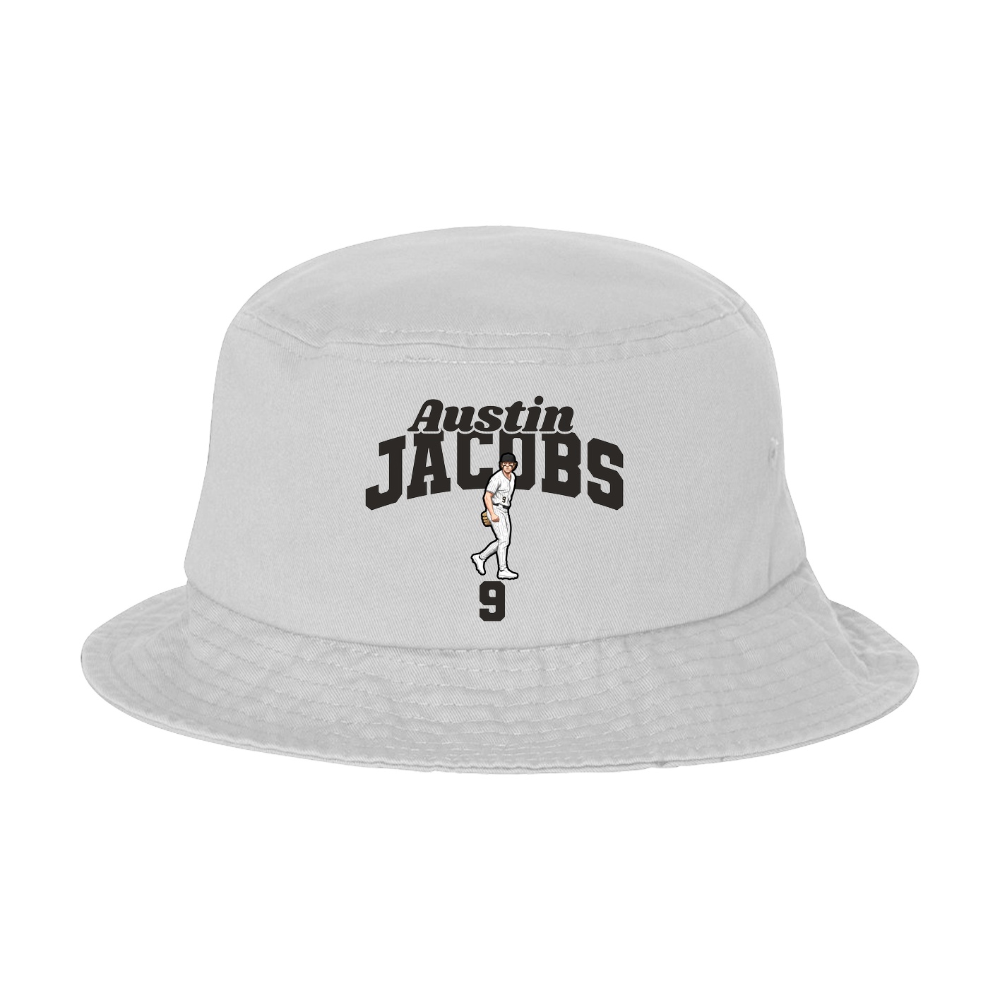 Bucket Cap — Signature Arch in White