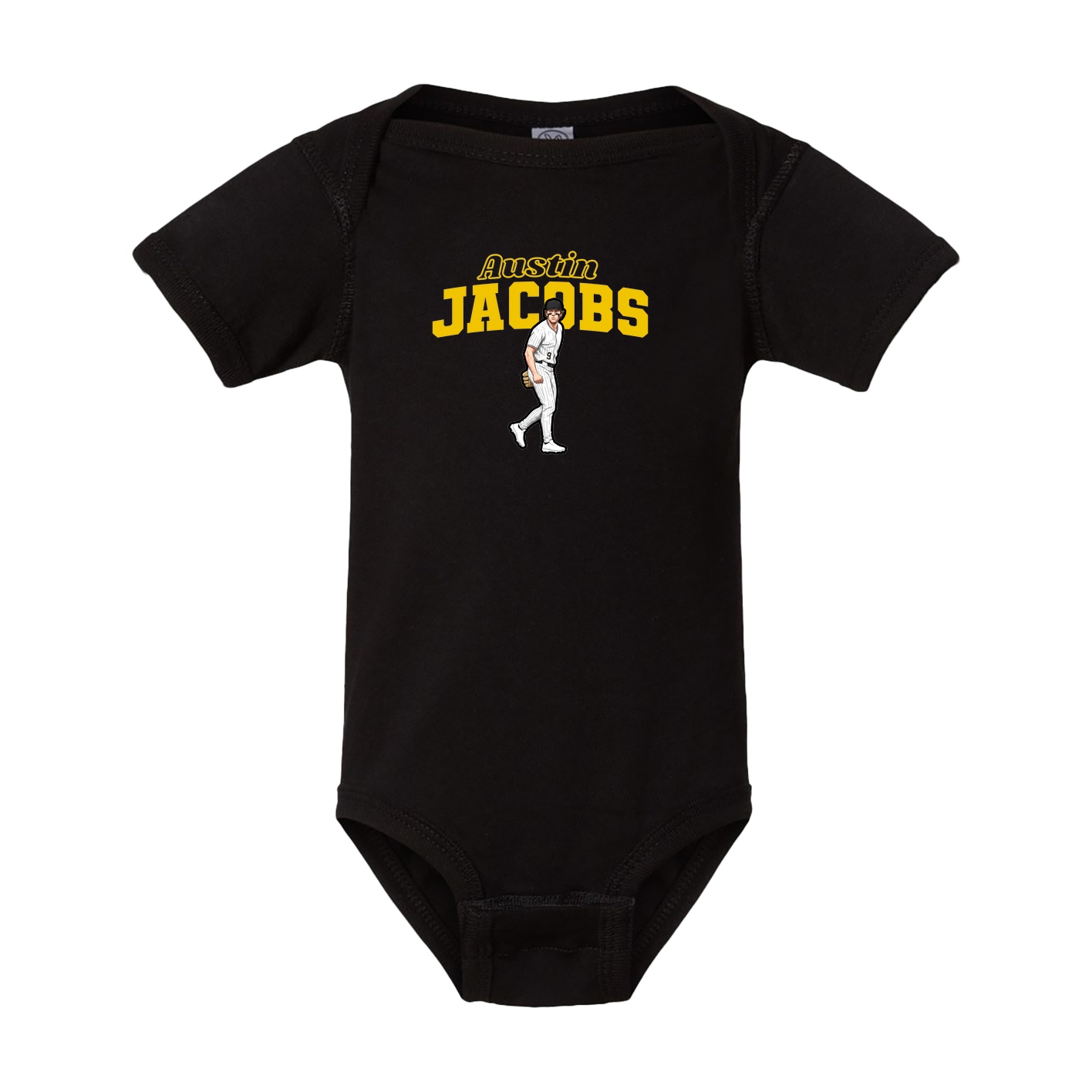 Baby Onesie — Name Arch in Black