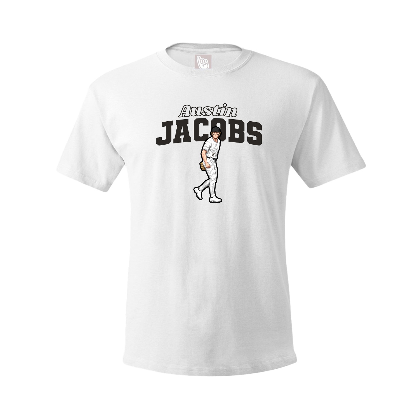 Youth Tee — Name Arch in White