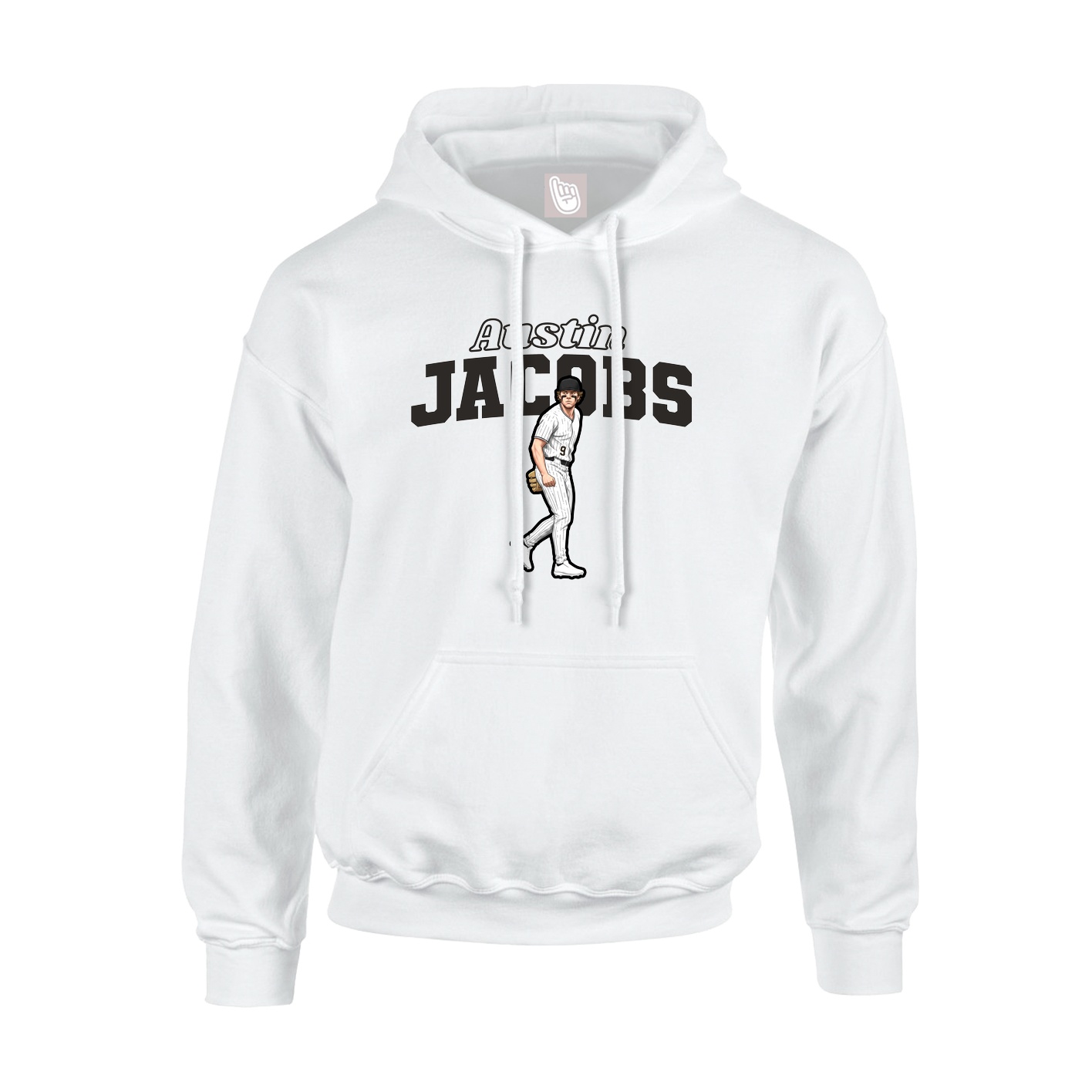 Hoodie — Name Arch in White