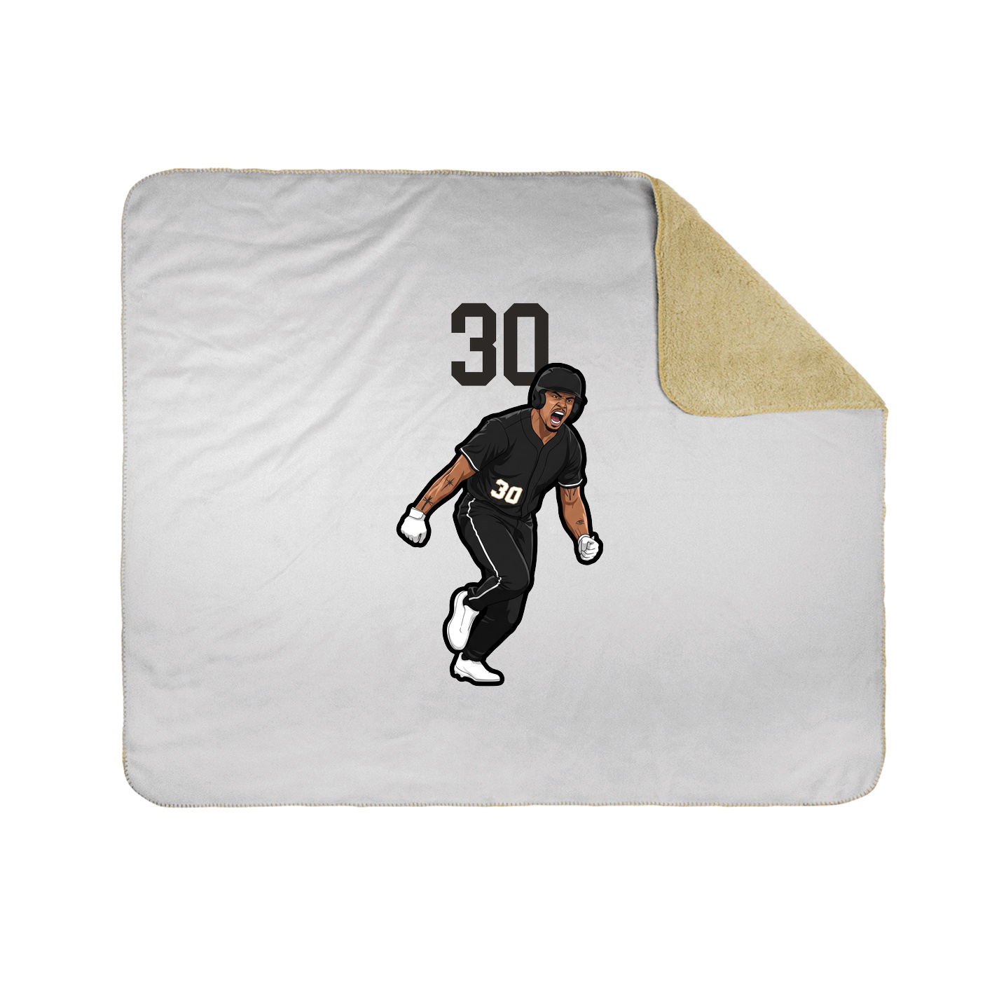 Throw Blanket — Number Top in White