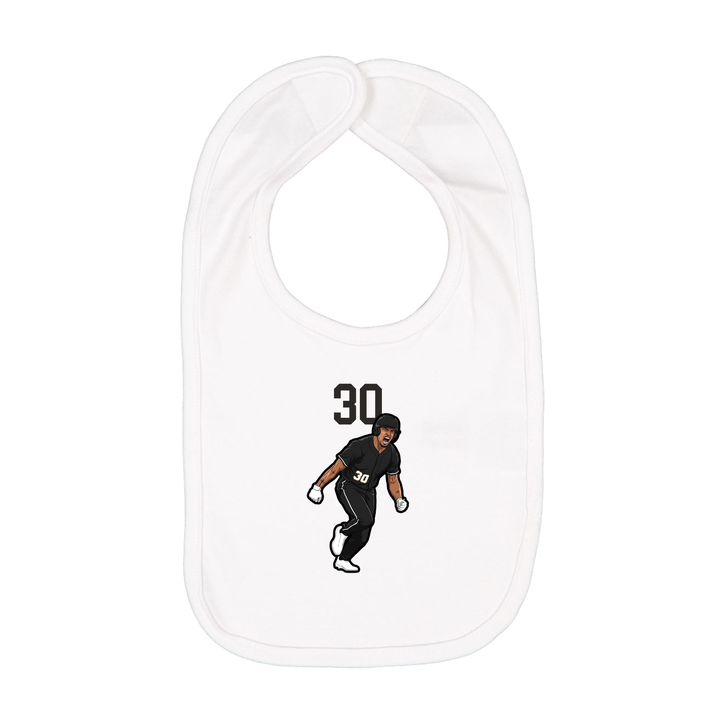 Infant Bib — Number Top in White