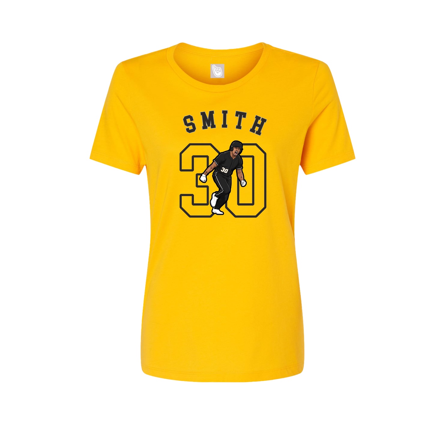 Fitted Women's Tee — Shirsey Arch in Gold