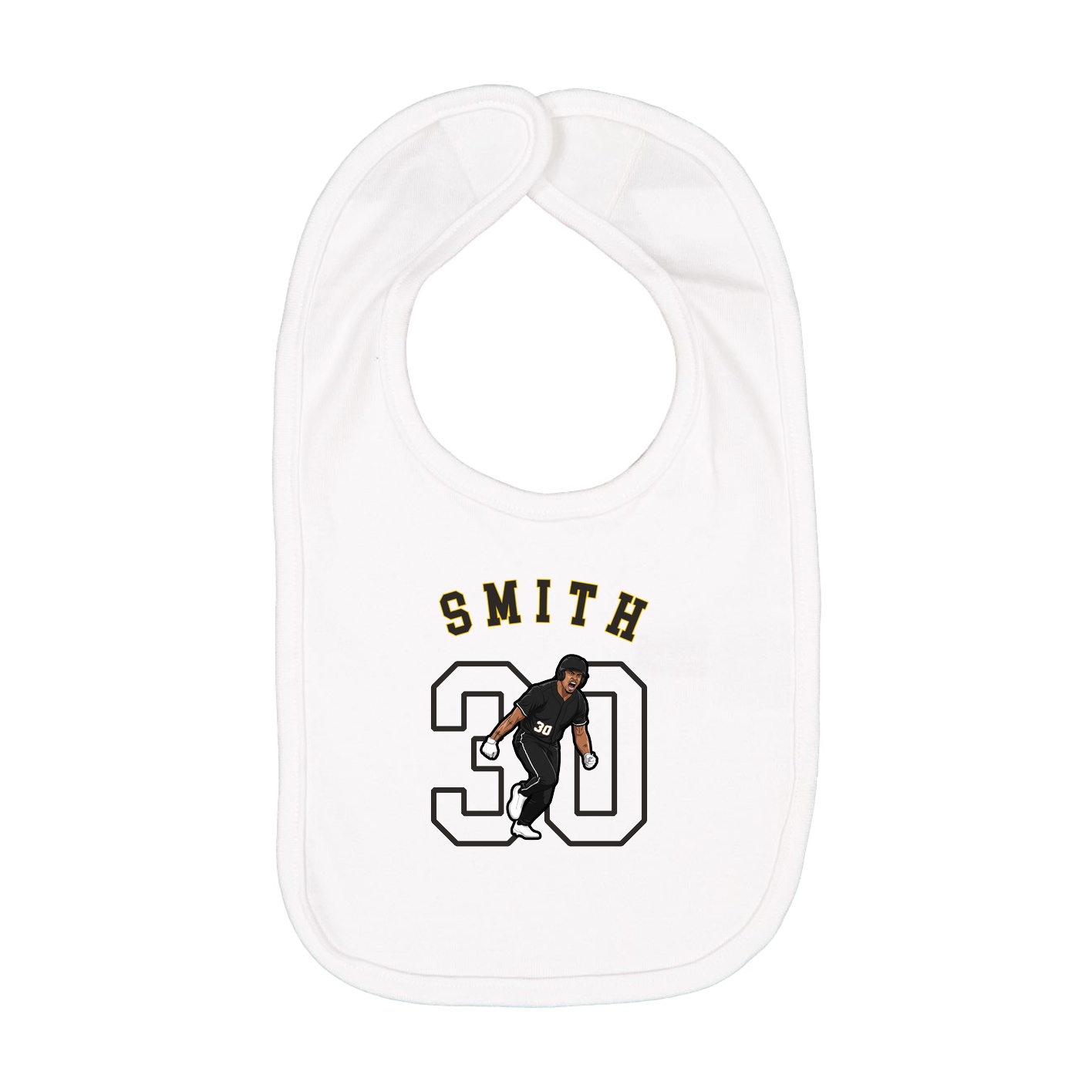Infant Bib — Shirsey Arch in White