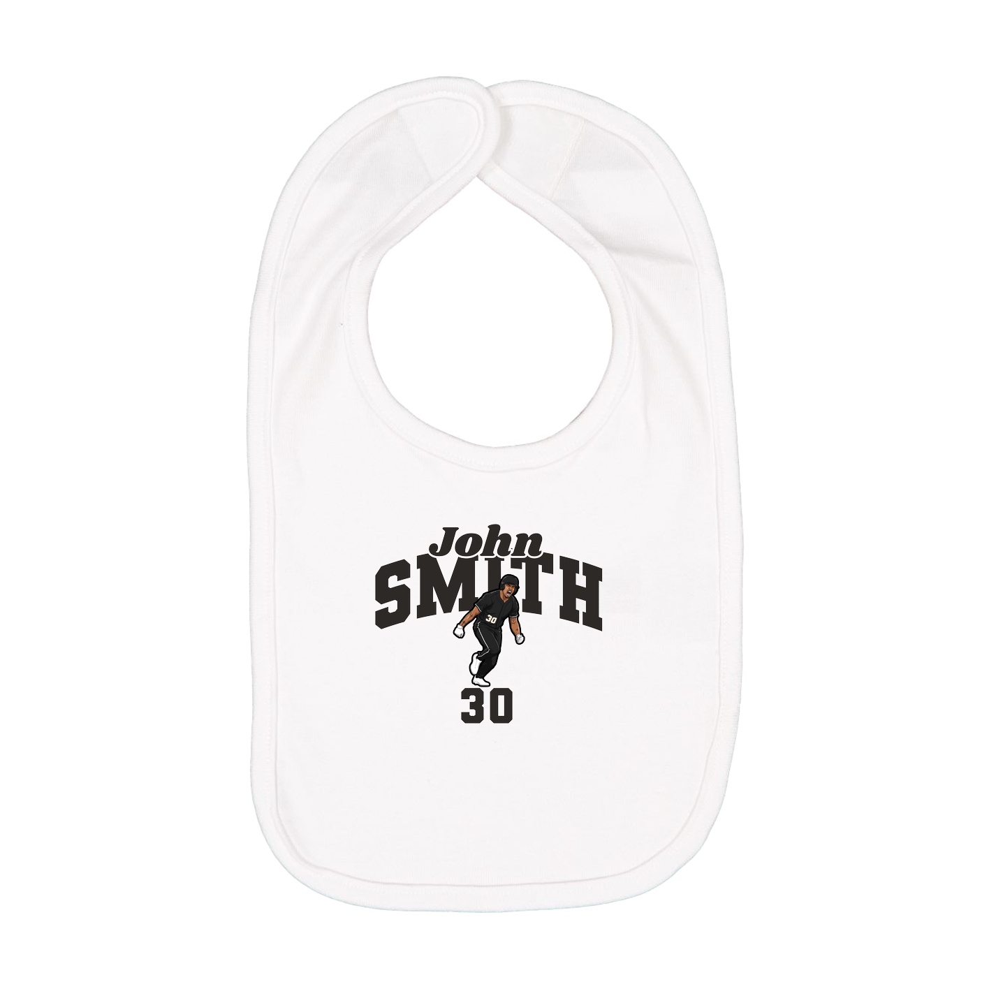Infant Bib — Signature Arch in White
