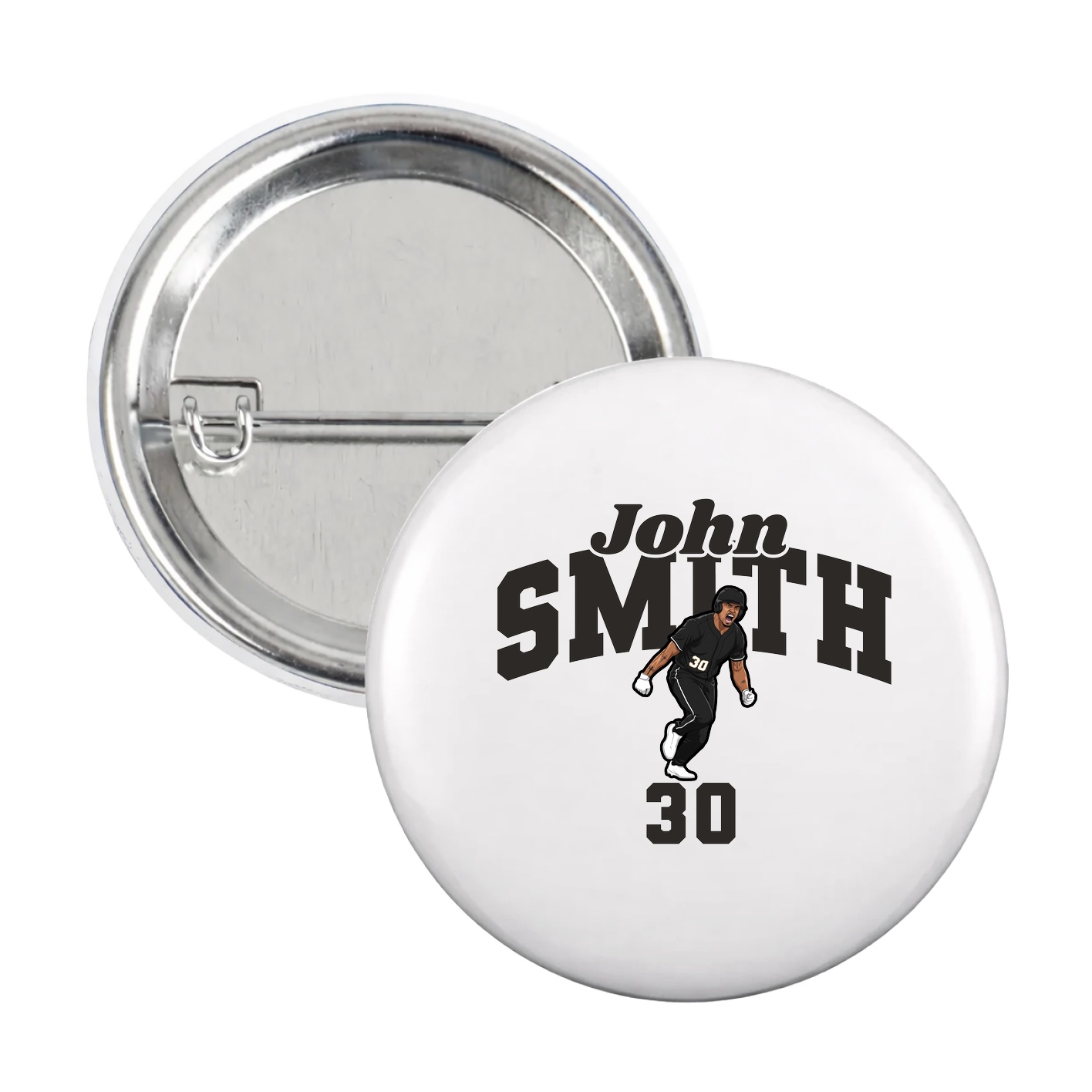 Game Day Button — Signature Arch in White