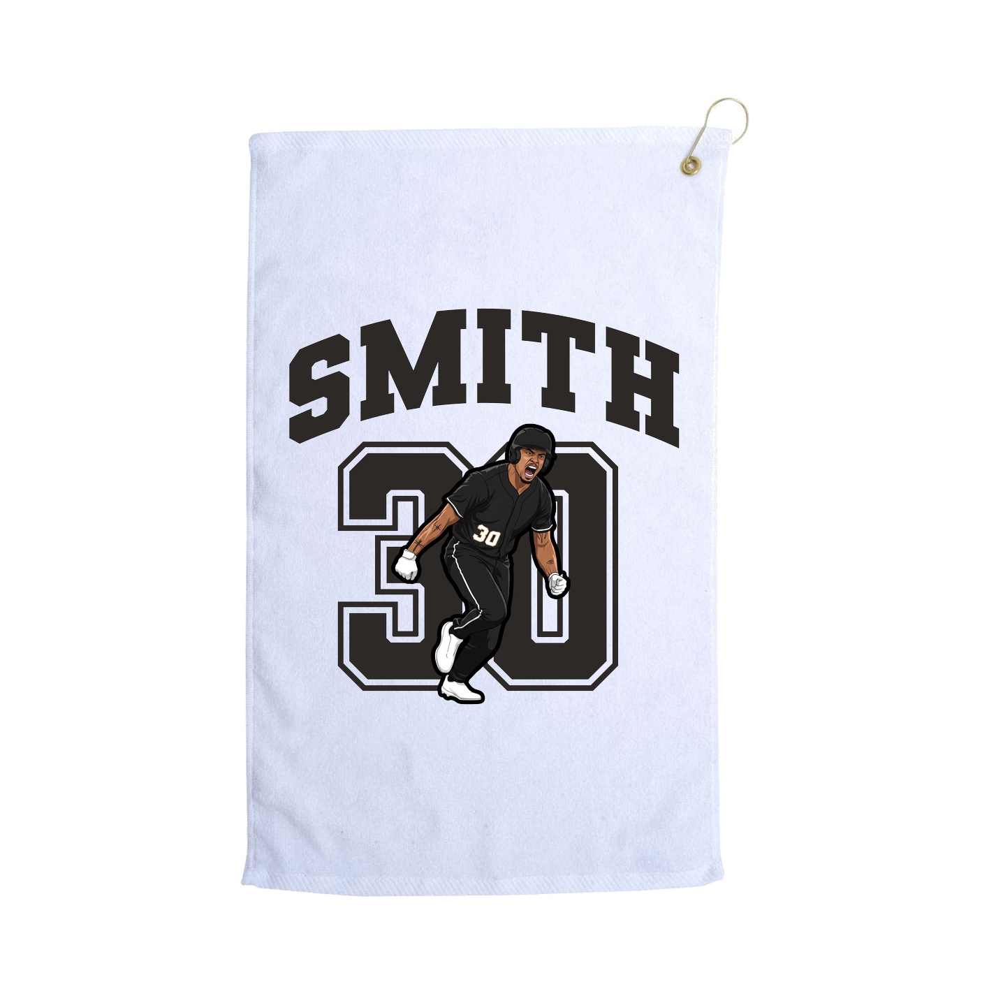 Golf Towel — Number in White
