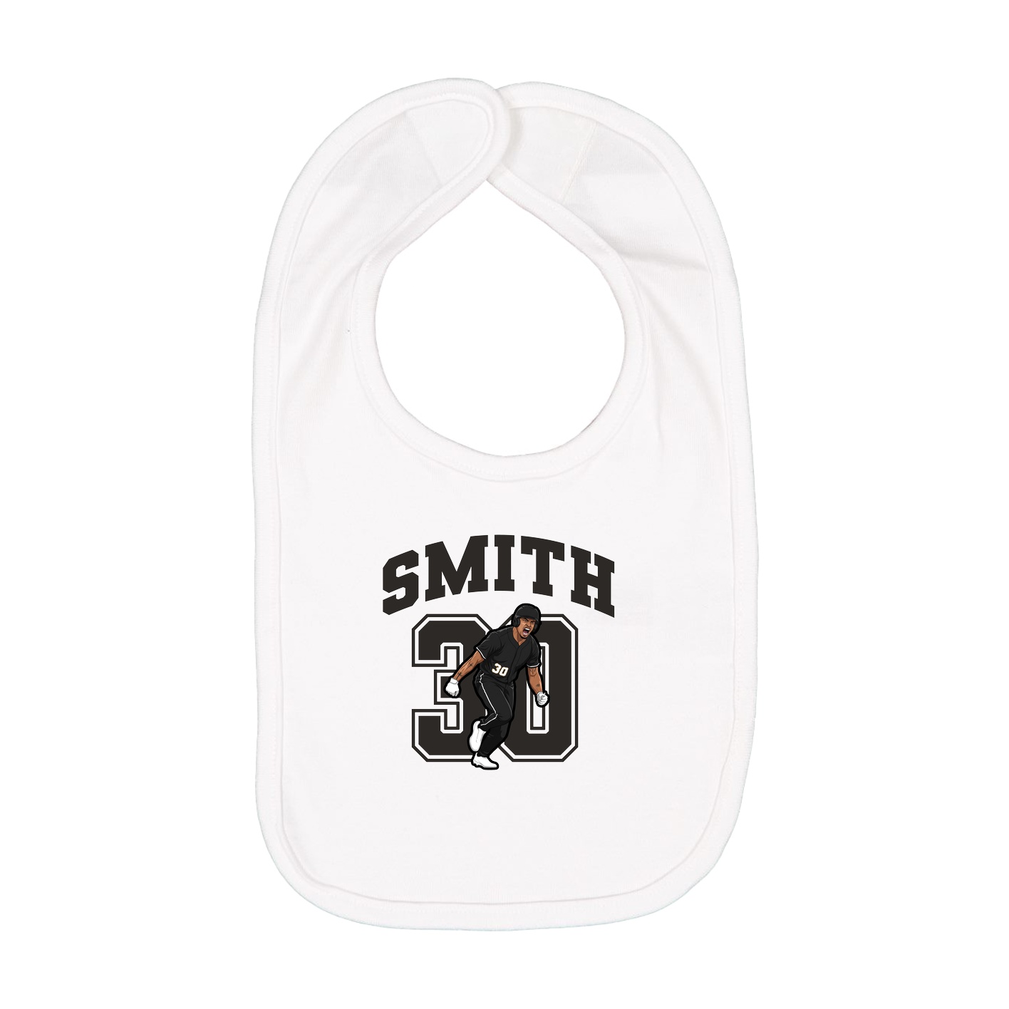 Infant Bib — Number in White