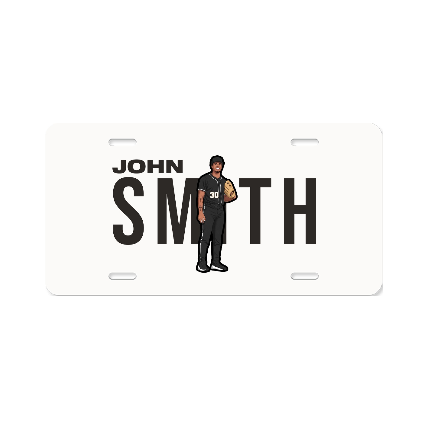 License Plate — Player Name in Classic