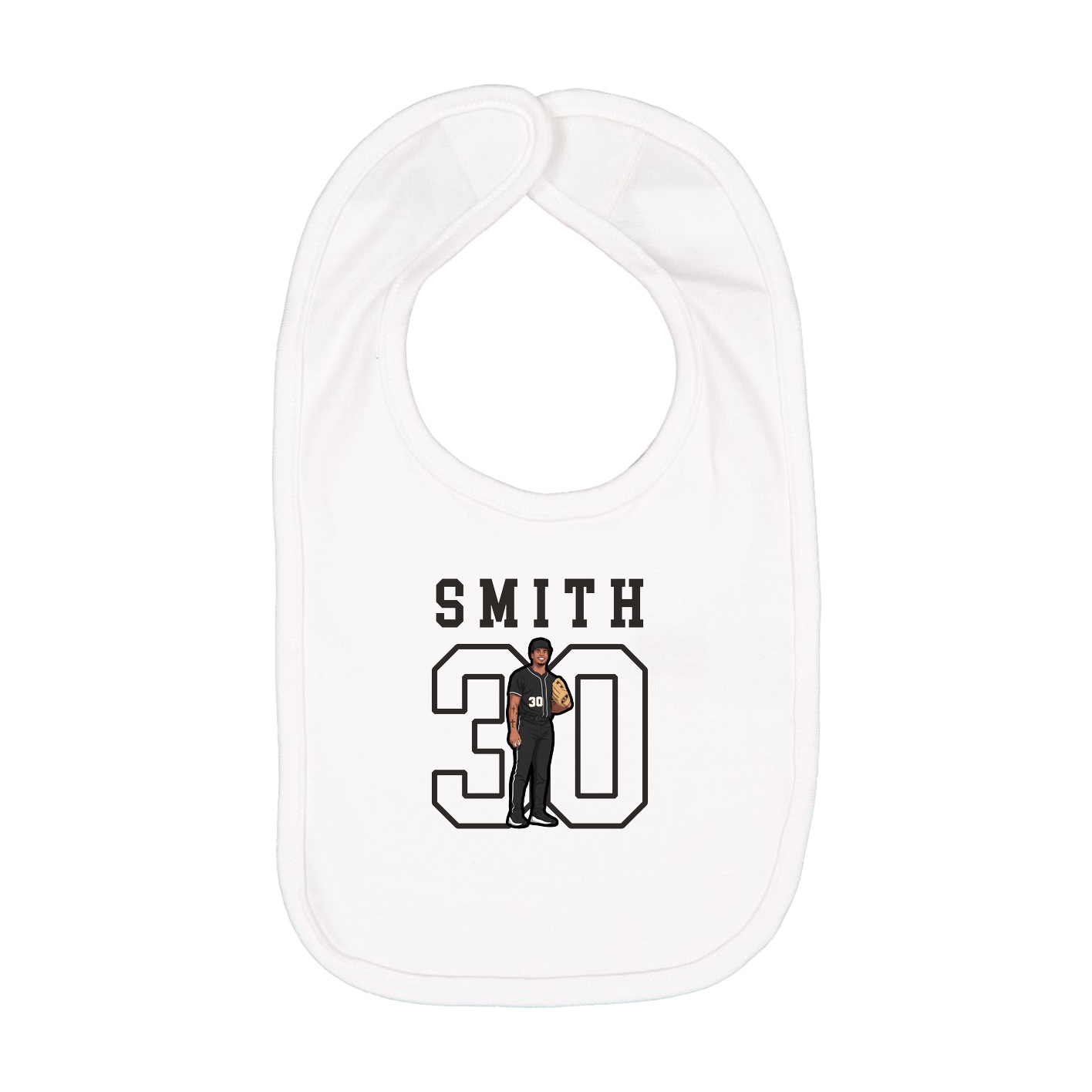 Infant Bib — Shirsey in White