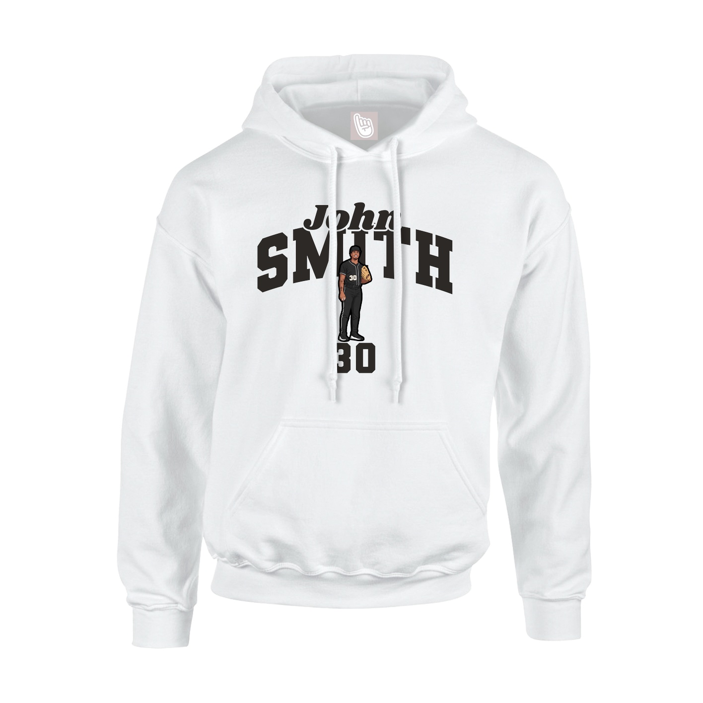 Hoodie — Signature Arch in White
