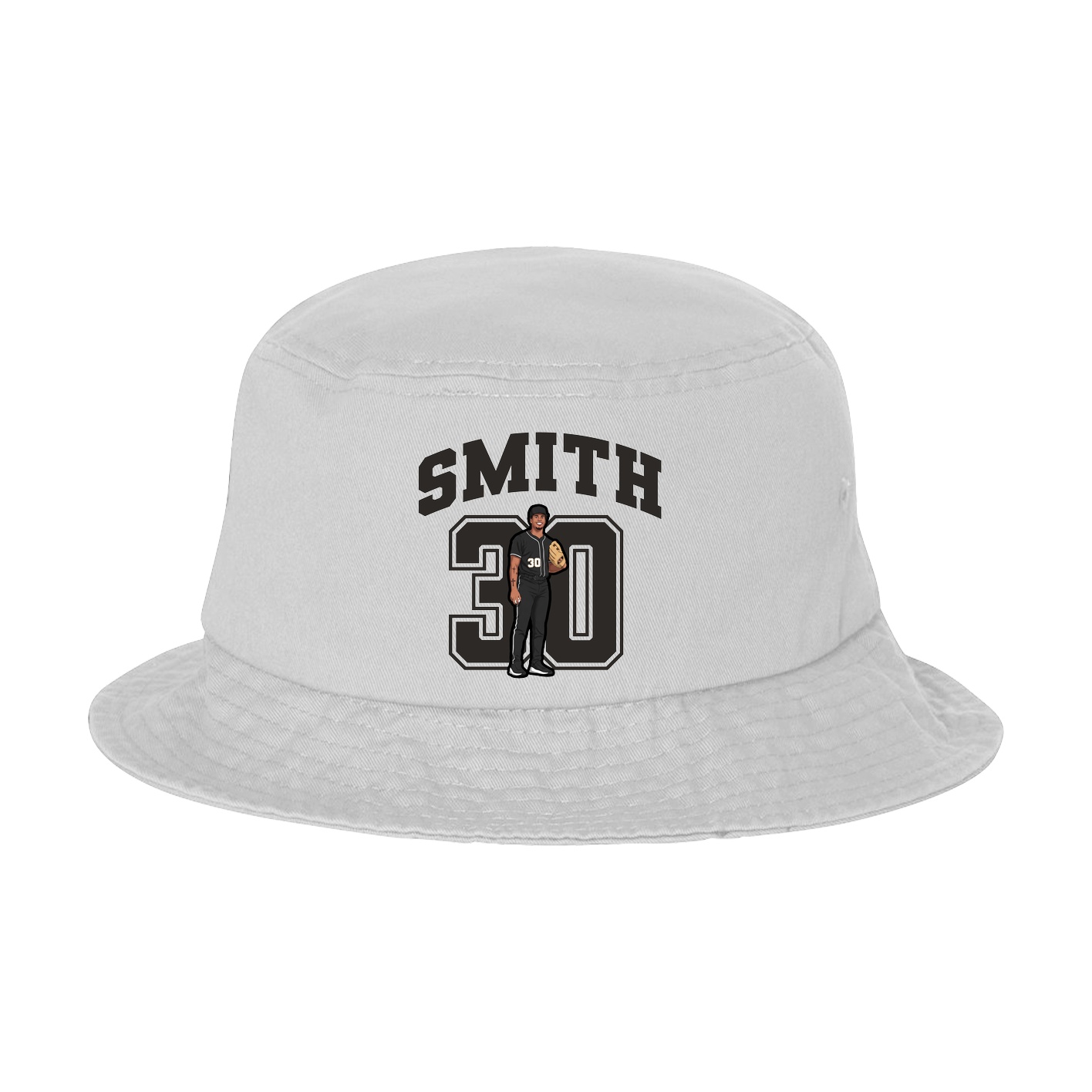 Bucket Cap — Number in White