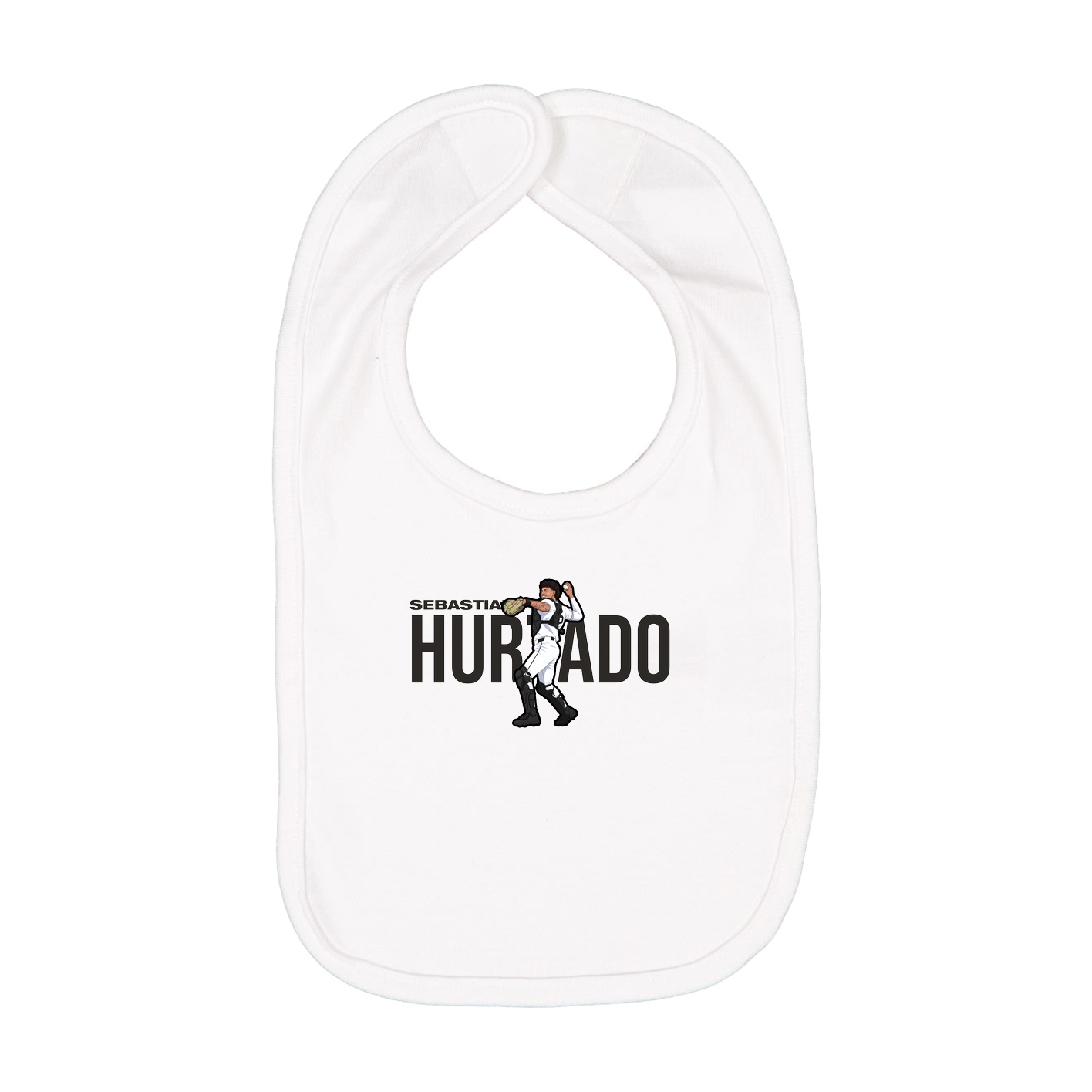 Infant Bib — Player Name in White